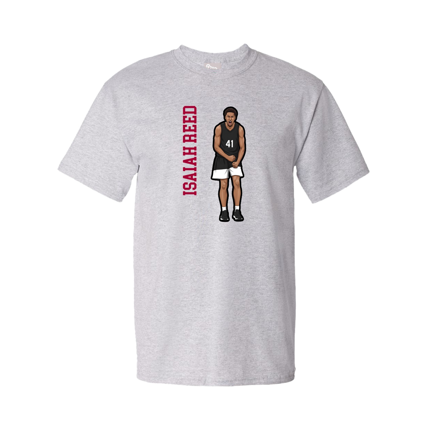 Youth Tee — Name Vertical in Grey