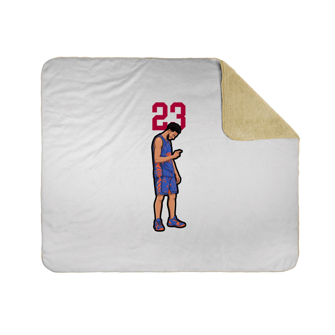 Throw Blanket — Number Top in White