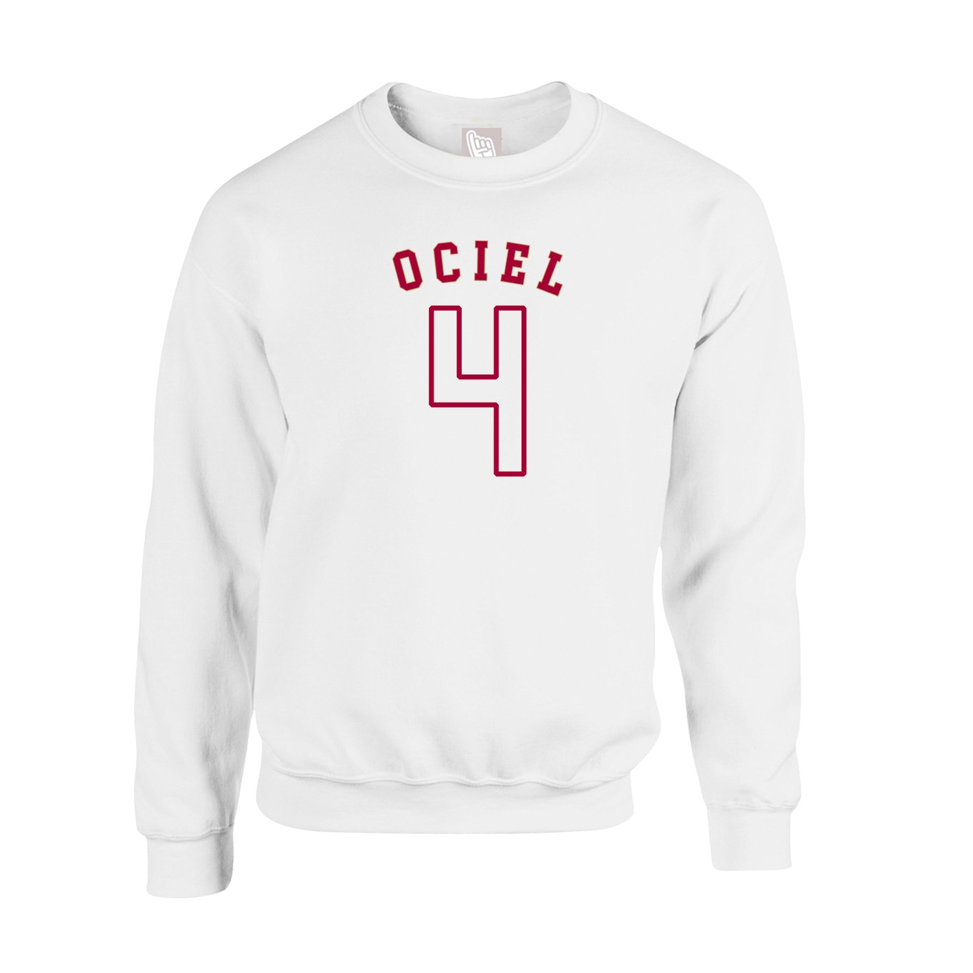 Fleece Crew — Shirsey Arch in White