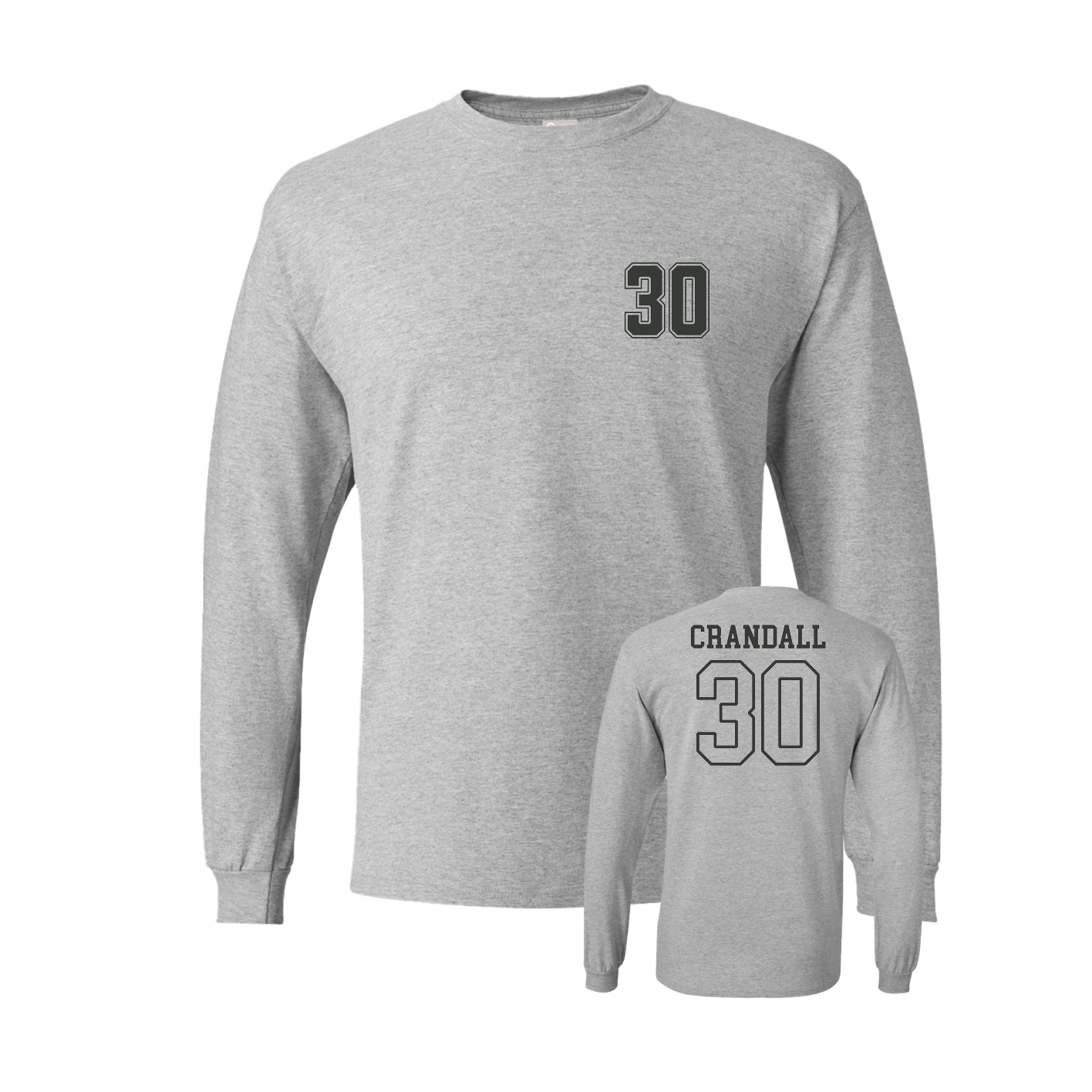 Long Sleeve Tee — Chest Back in Grey