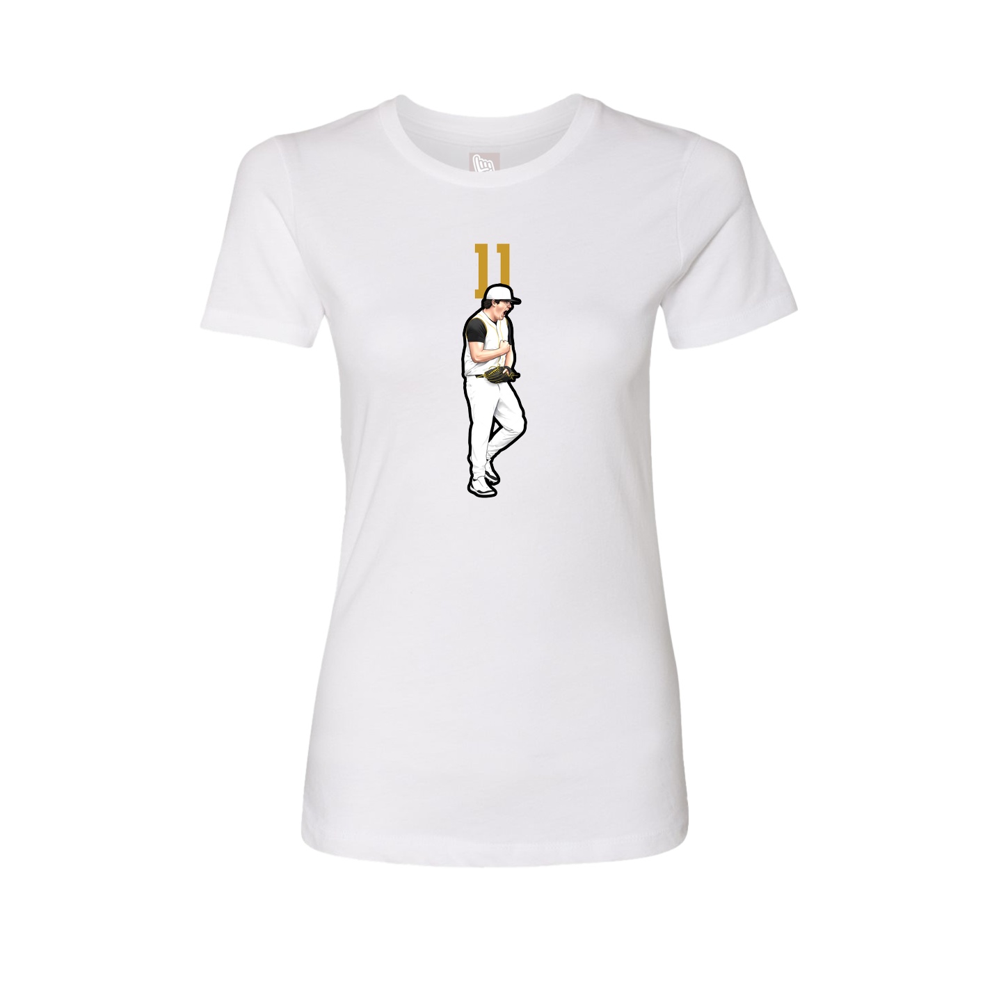 Fitted Women's Tee — Number Top in White