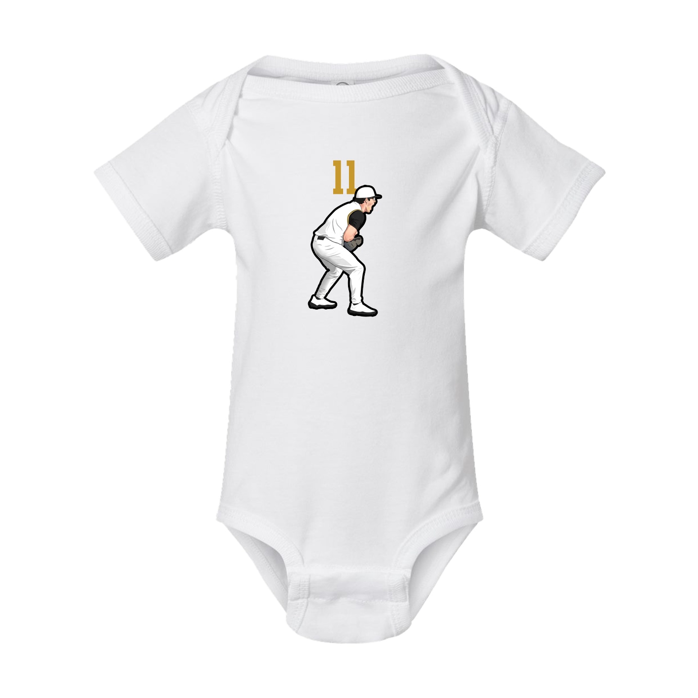 Baby Onesie — Number Top in White
