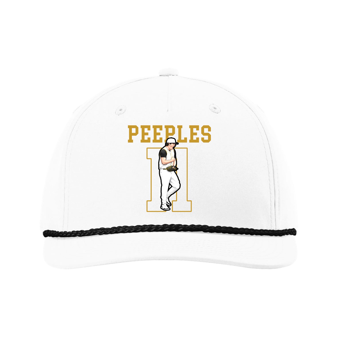 Five-Panel Classic Rope Cap — Shirsey in White