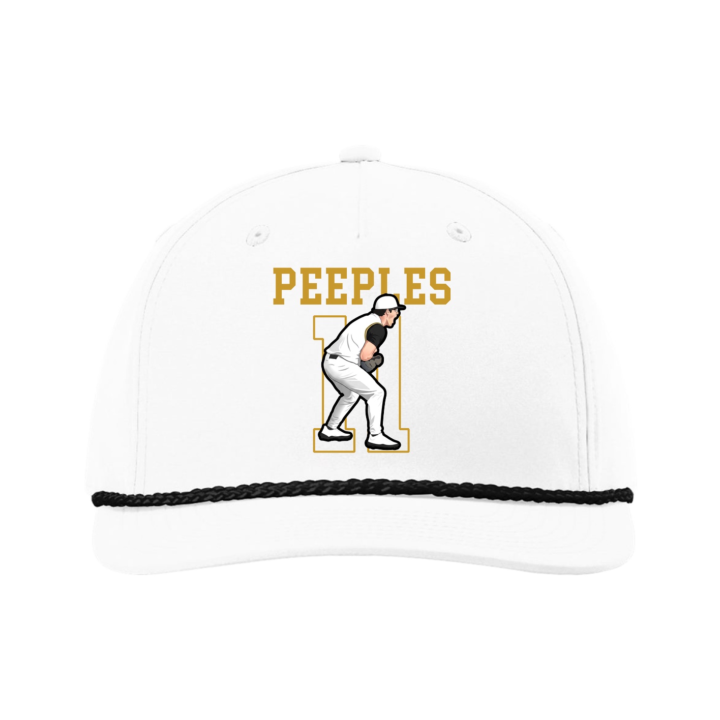 Five-Panel Classic Rope Cap — Shirsey in White