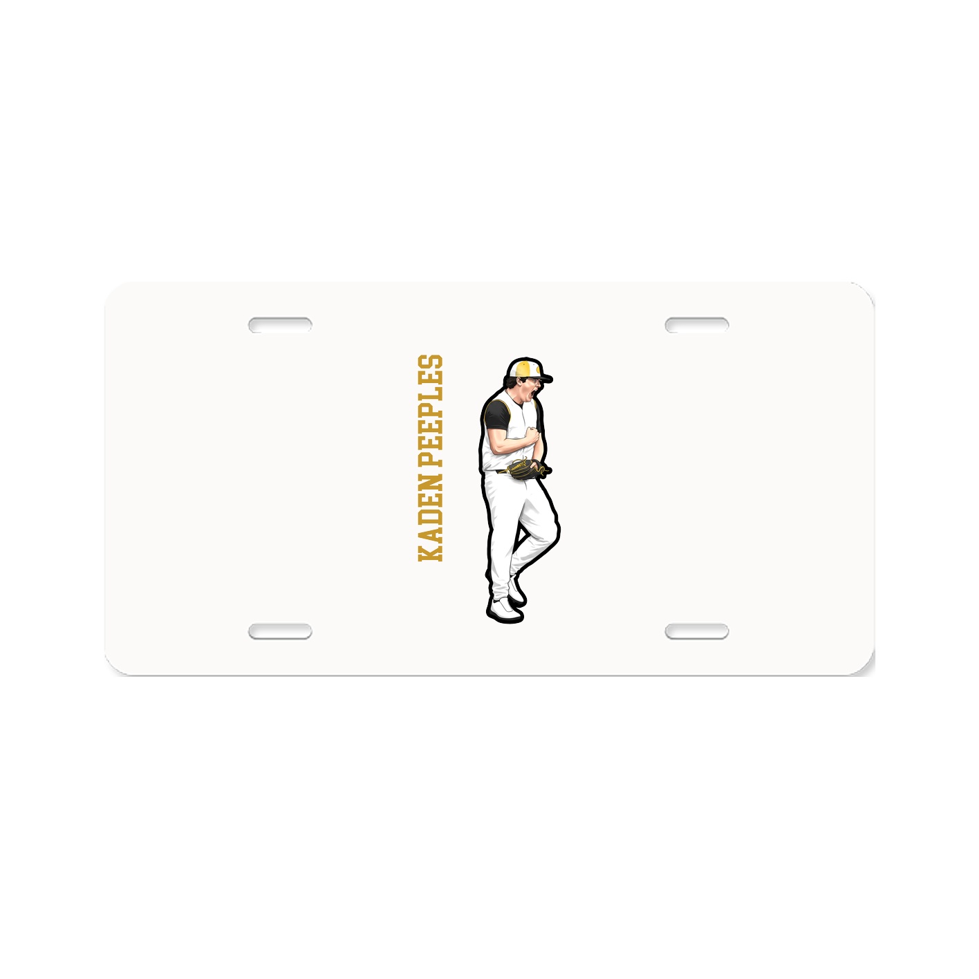 License Plate — Name Vertical in Classic
