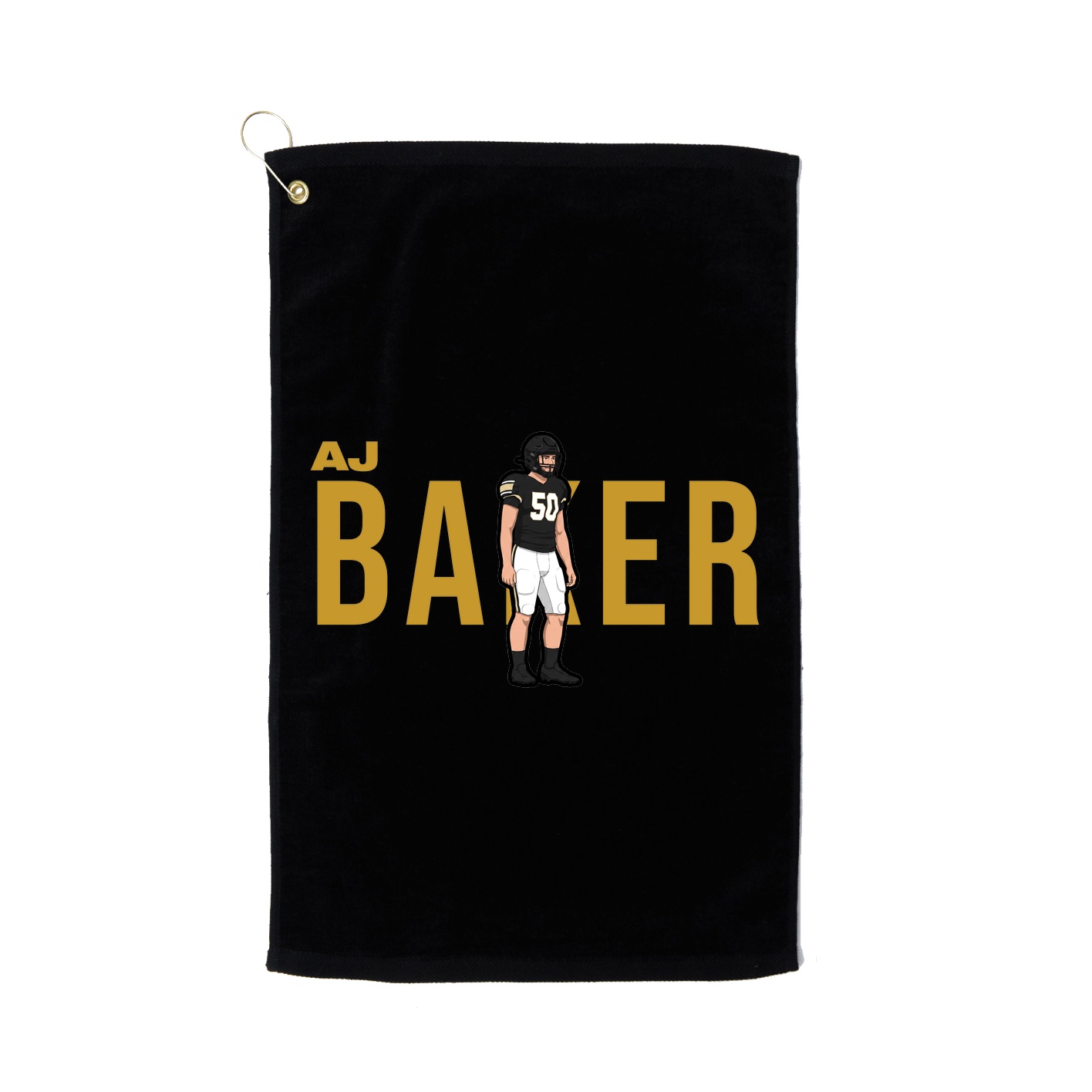 Golf Towel — Player Name in Black