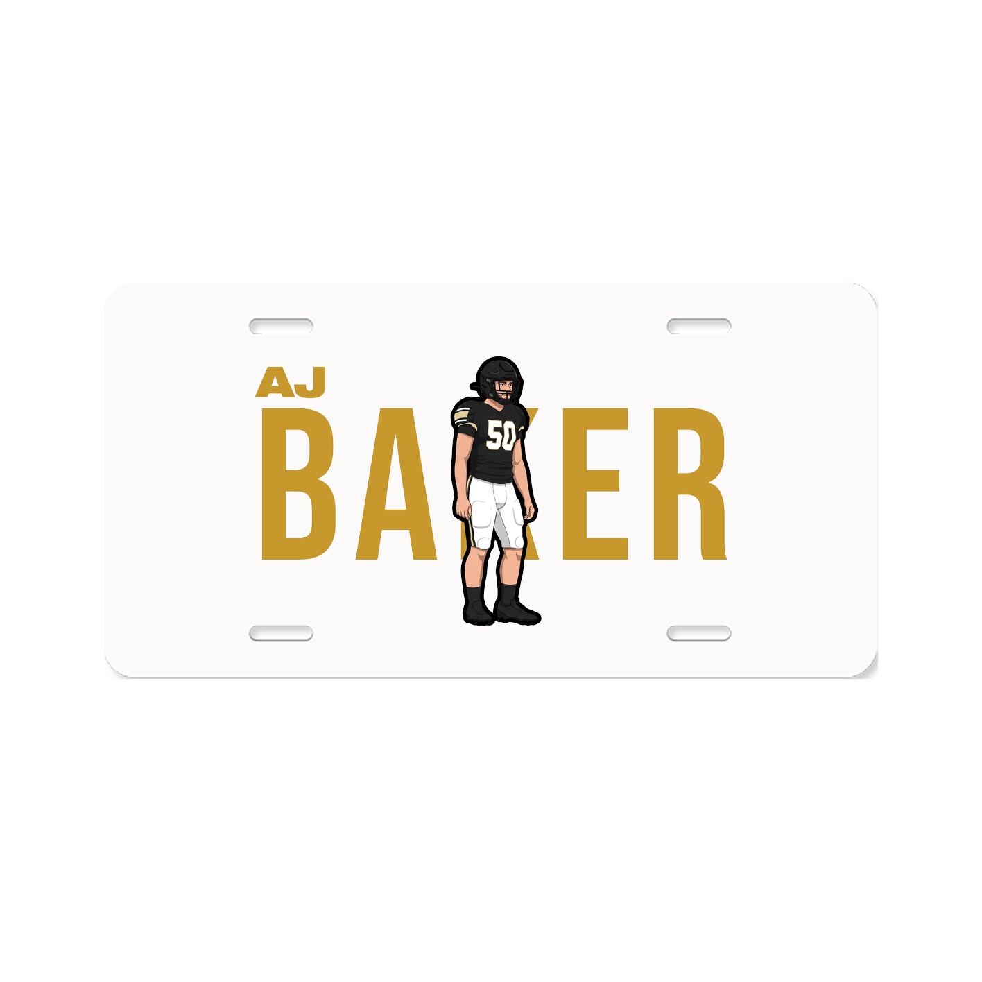 License Plate — Player Name in Classic