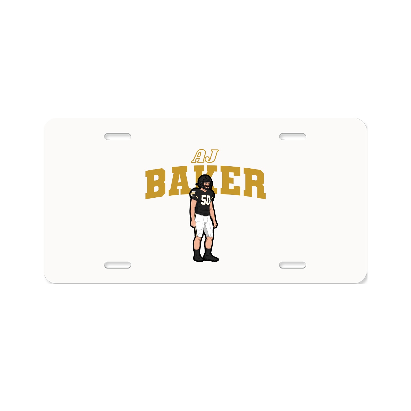 License Plate — Name Arch in Classic