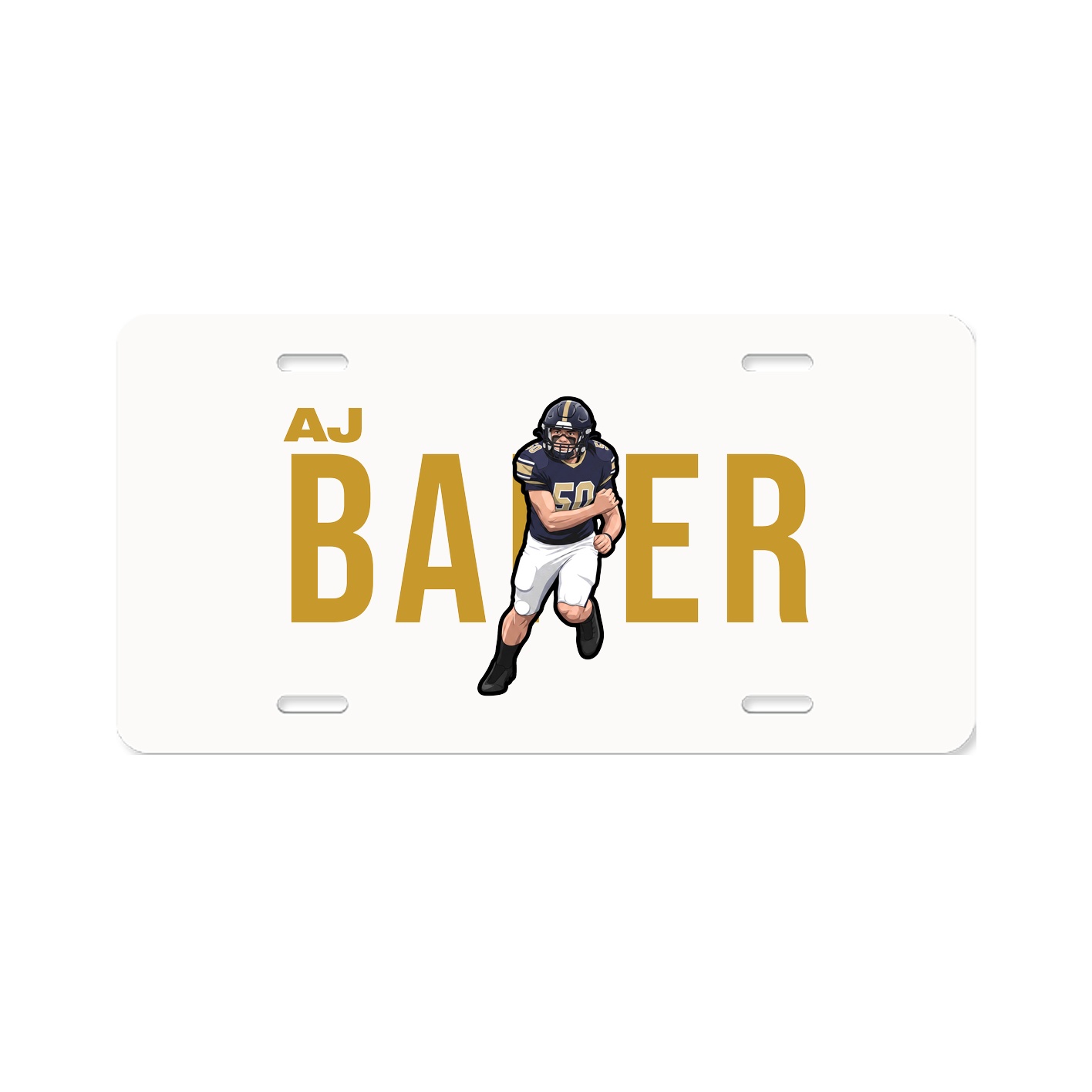 License Plate — Player Name in Classic