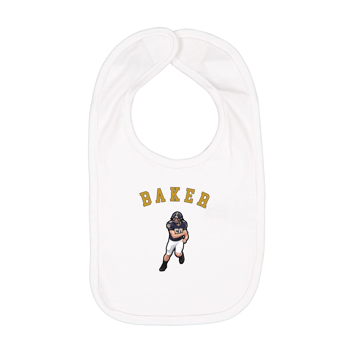Infant Bib — Shirsey Arch in White