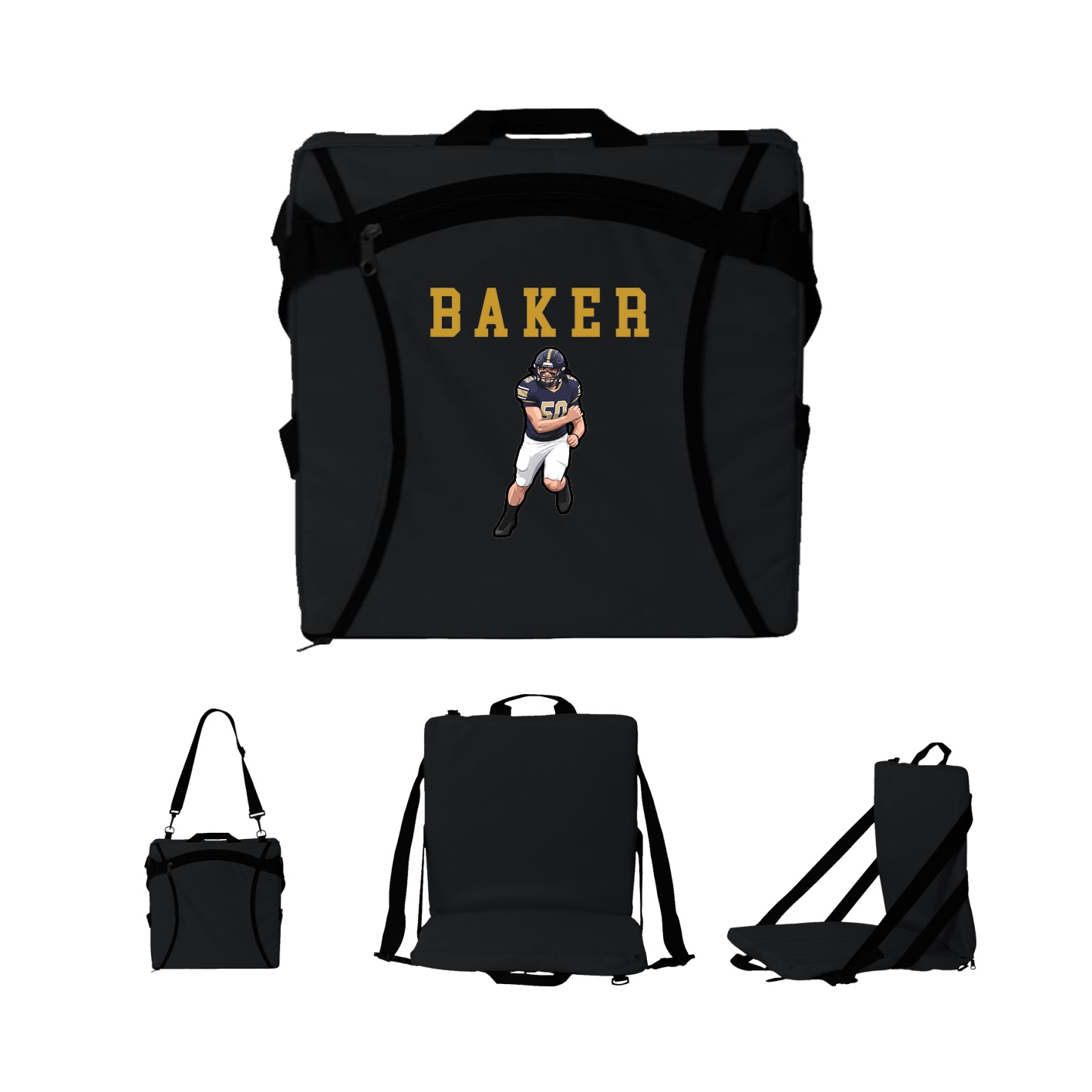 Folding Stadium Seat — Shirsey in Black