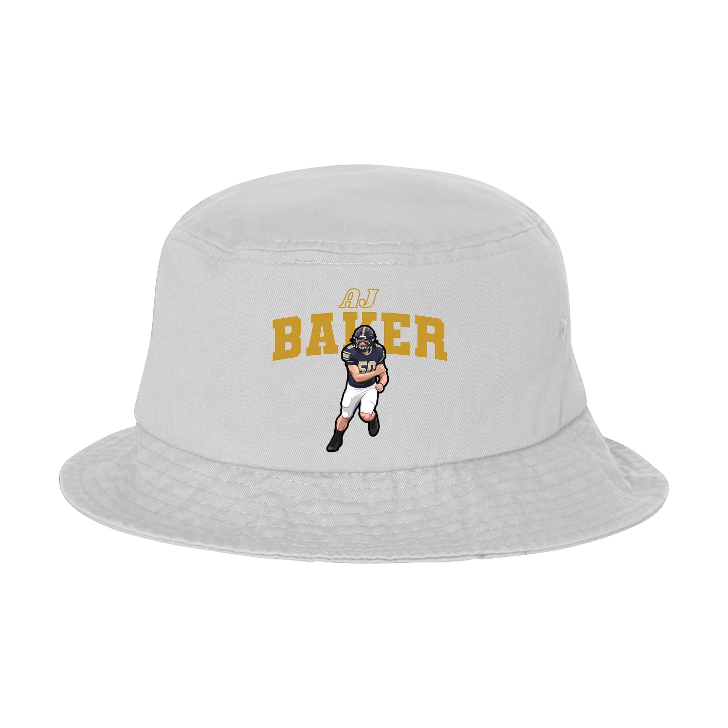 Bucket Cap — Name Arch in White