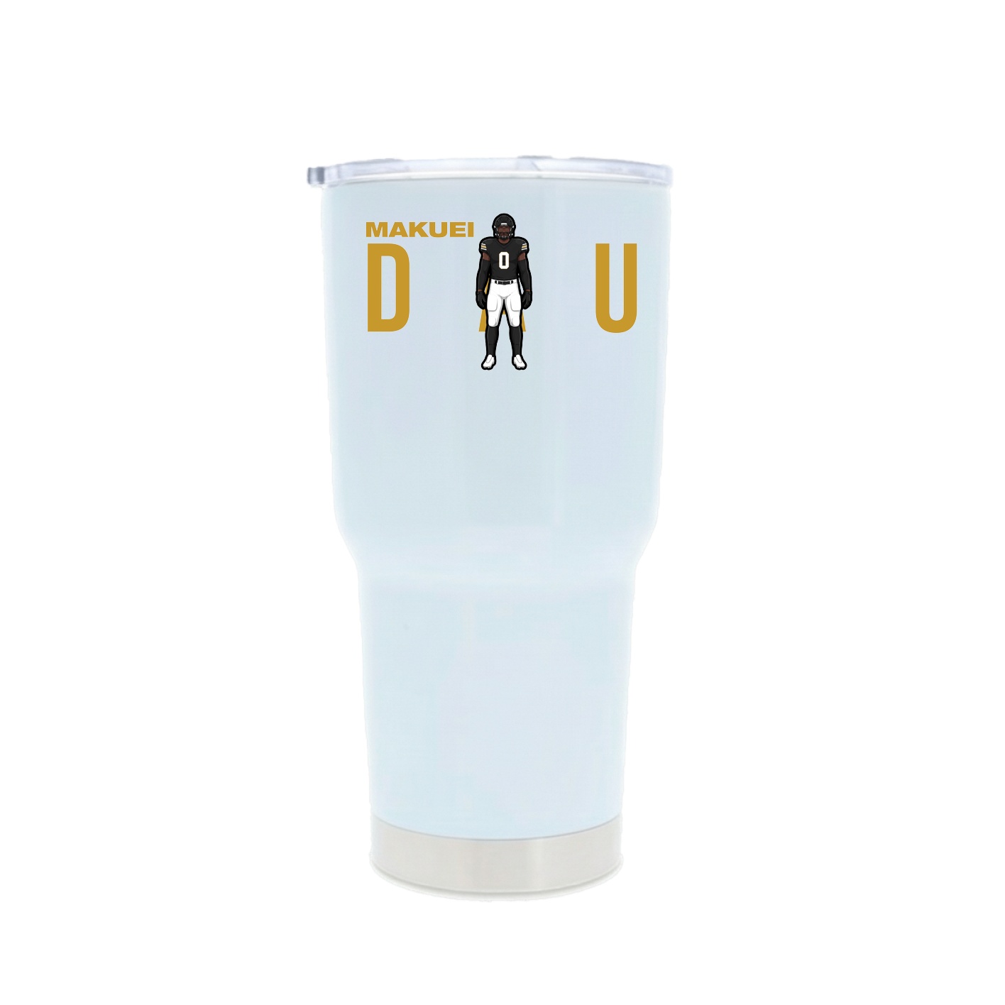 30oz Stainless Steel Tumbler — Player Name in White
