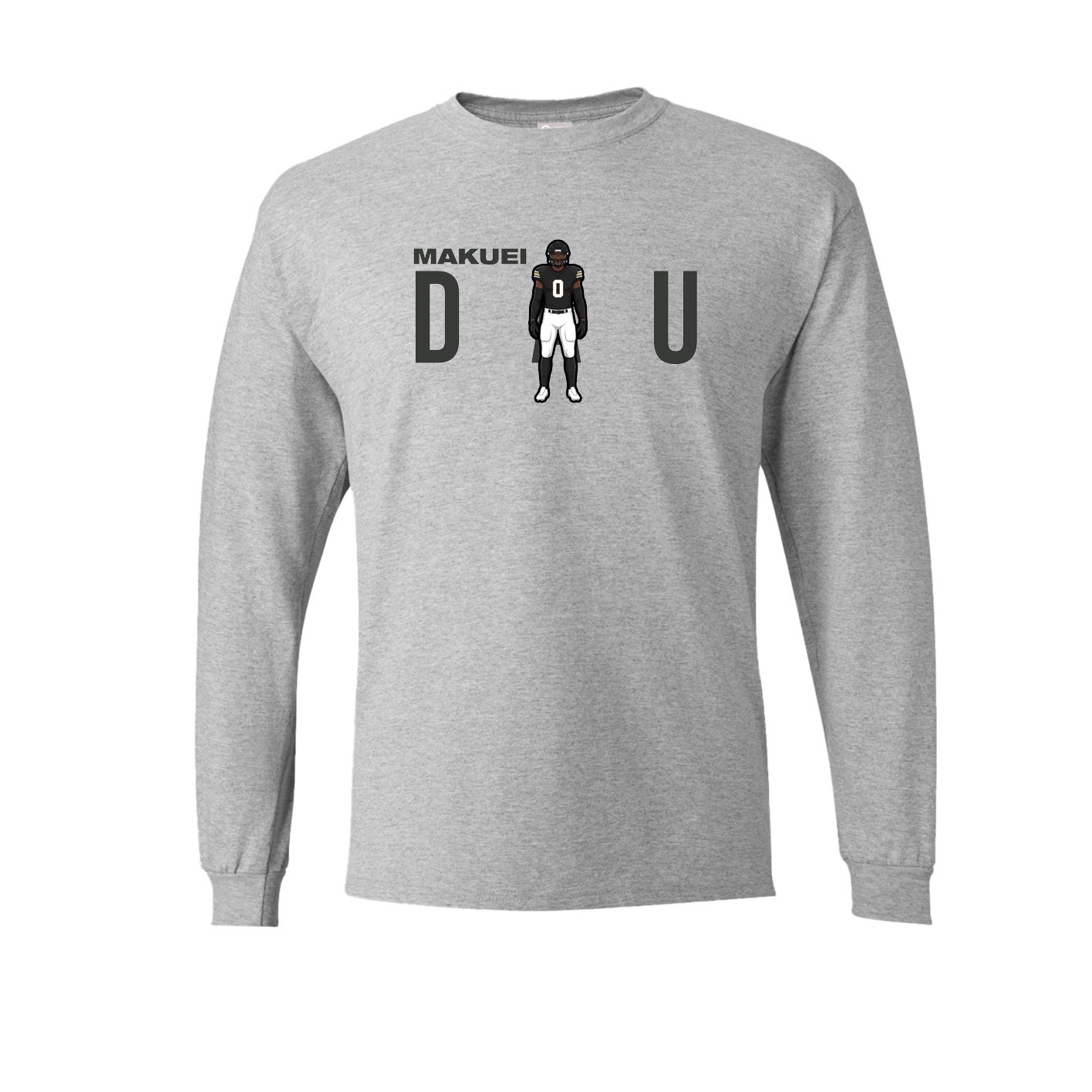Long Sleeve Tee — Player Name in Grey