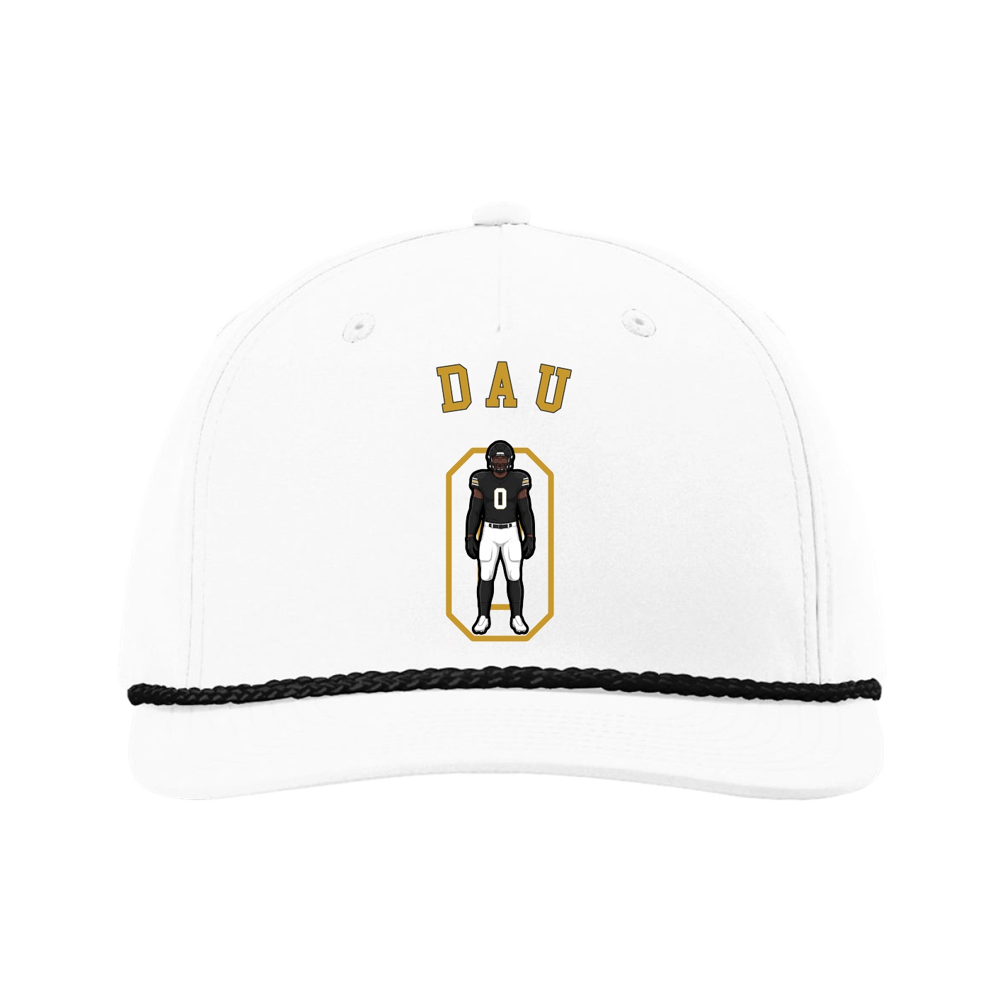 Five-Panel Classic Rope Cap — Shirsey Arch in White