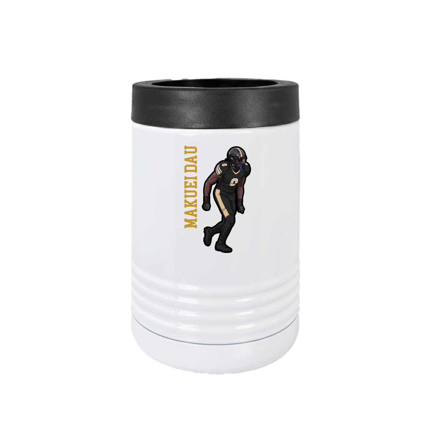 Beverage Holder — Name Vertical in White
