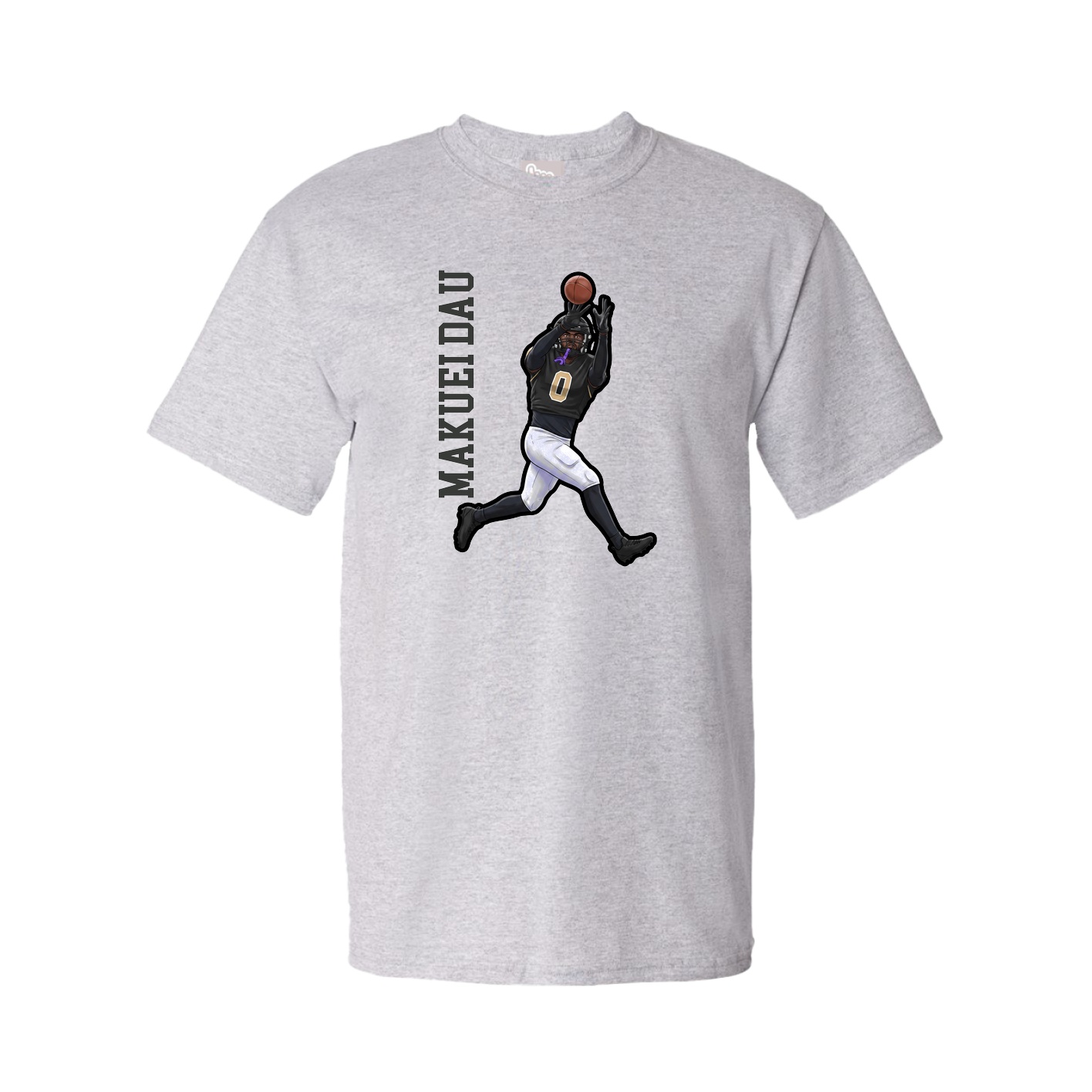 Tee — Name Vertical in Grey
