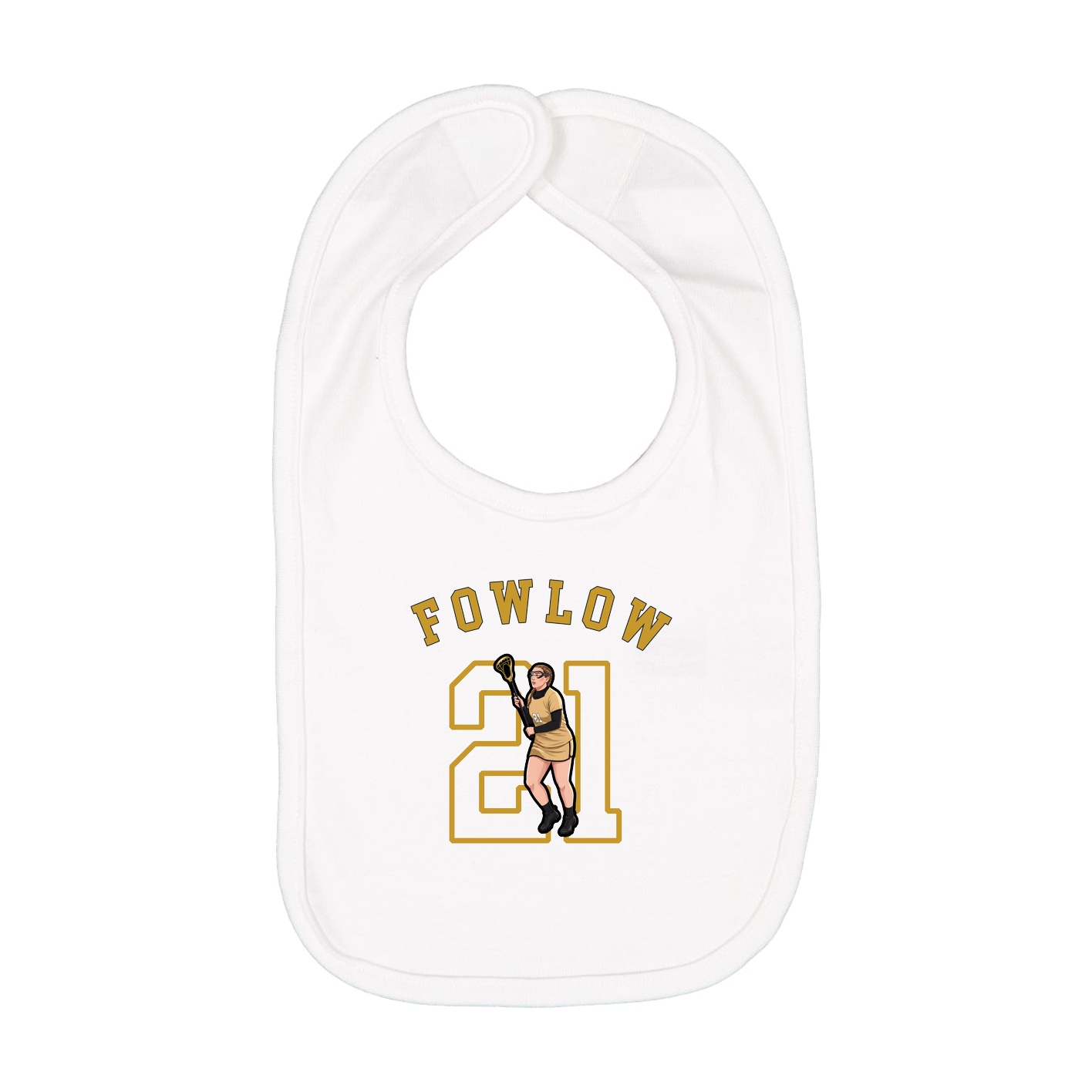 Infant Bib — Shirsey Arch in White