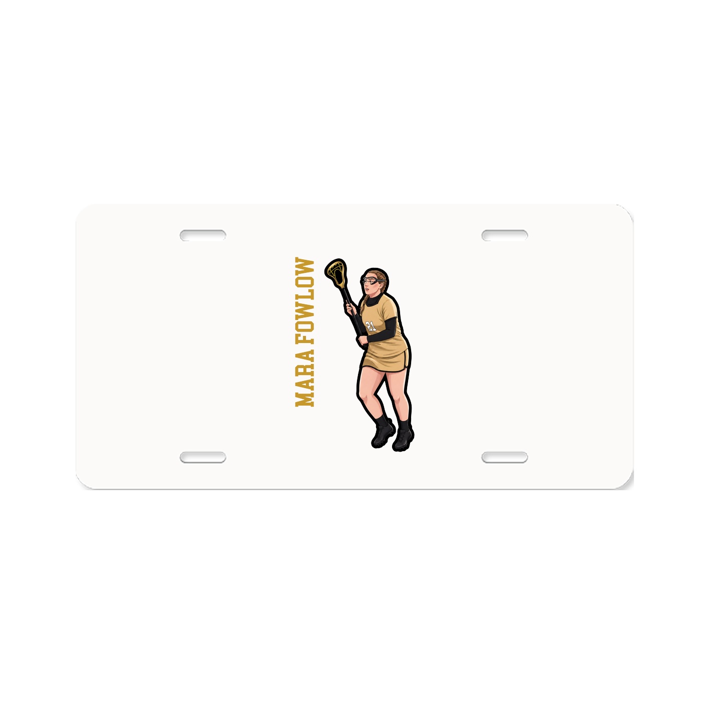 License Plate — Name Vertical in Classic