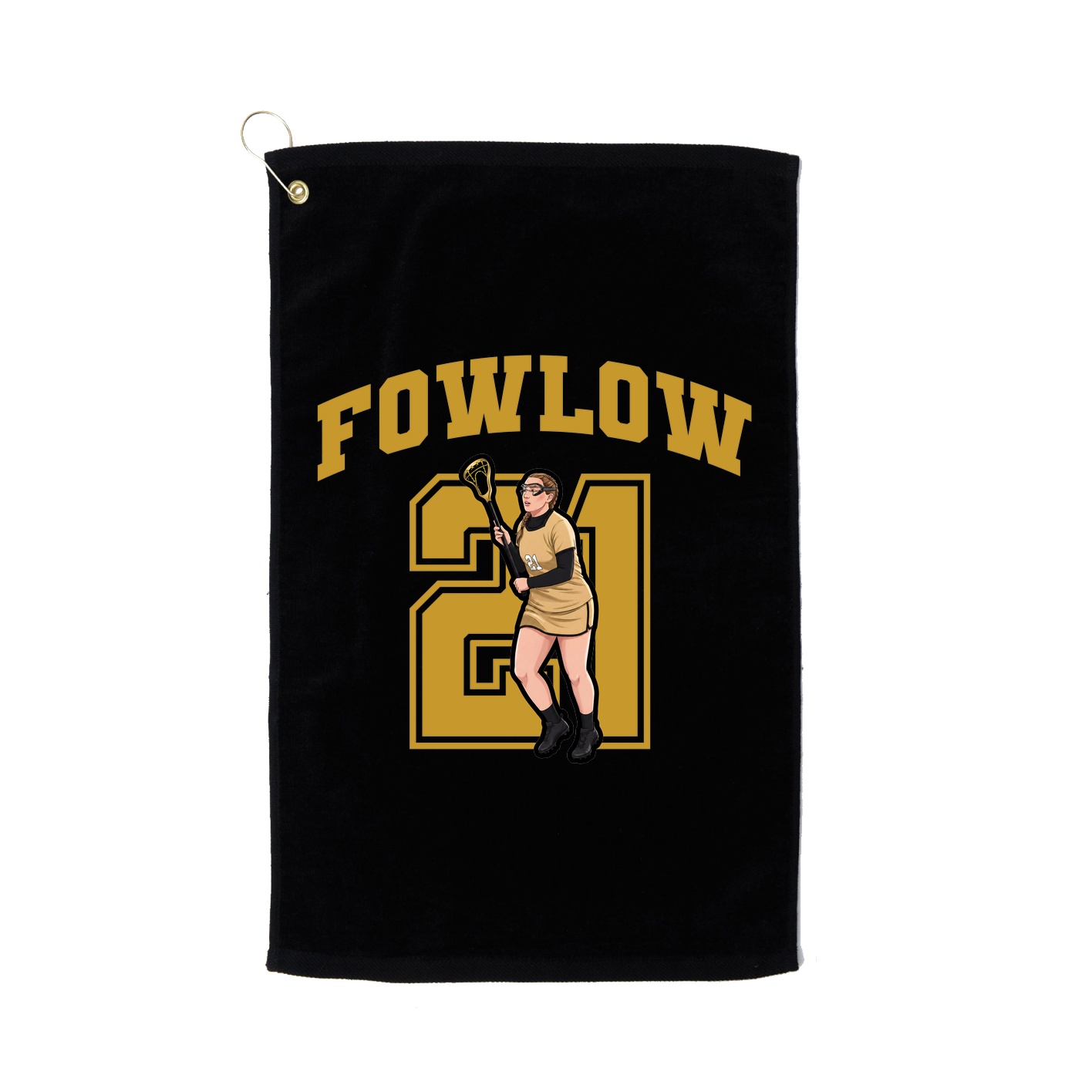Golf Towel — Number in Black