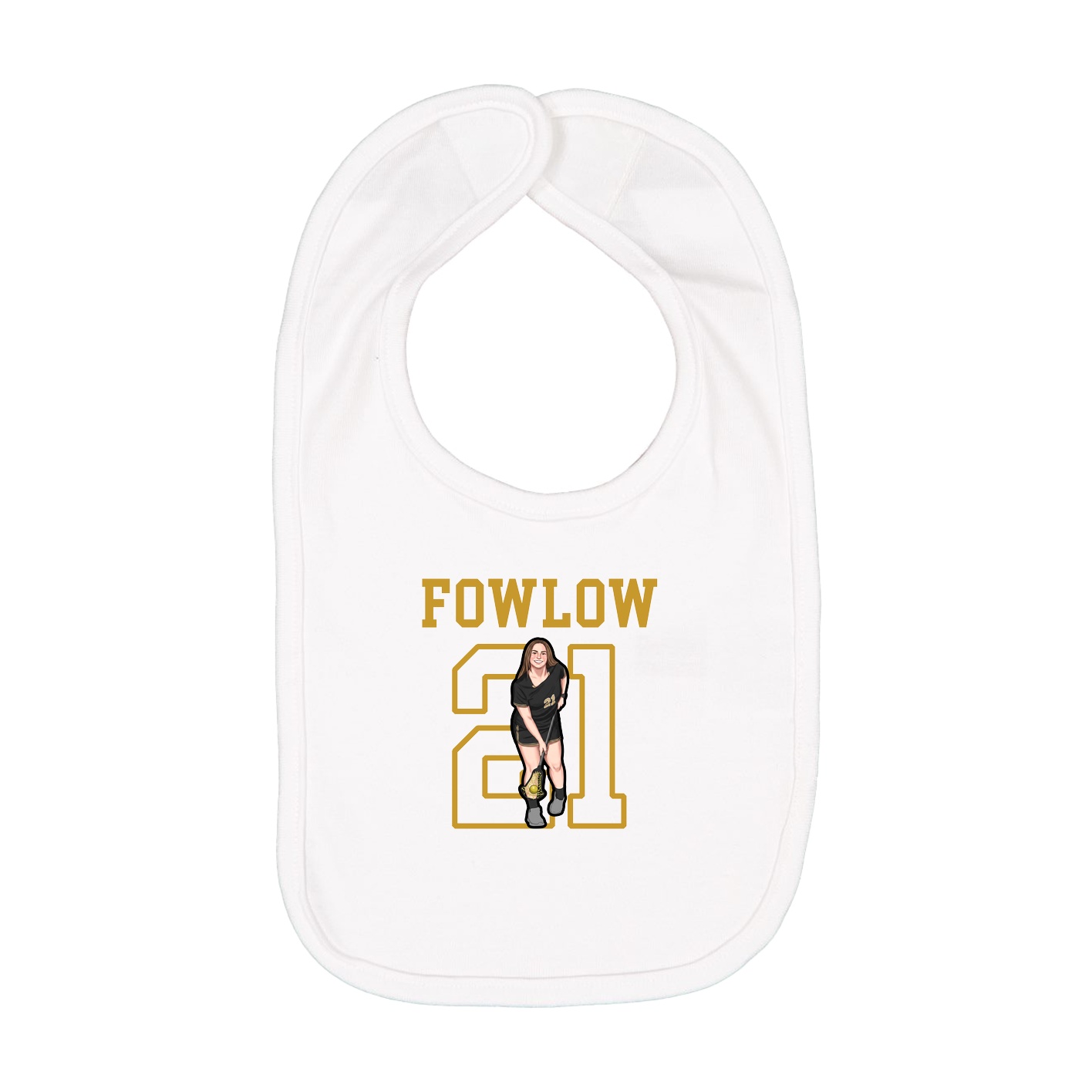 Infant Bib — Shirsey in White