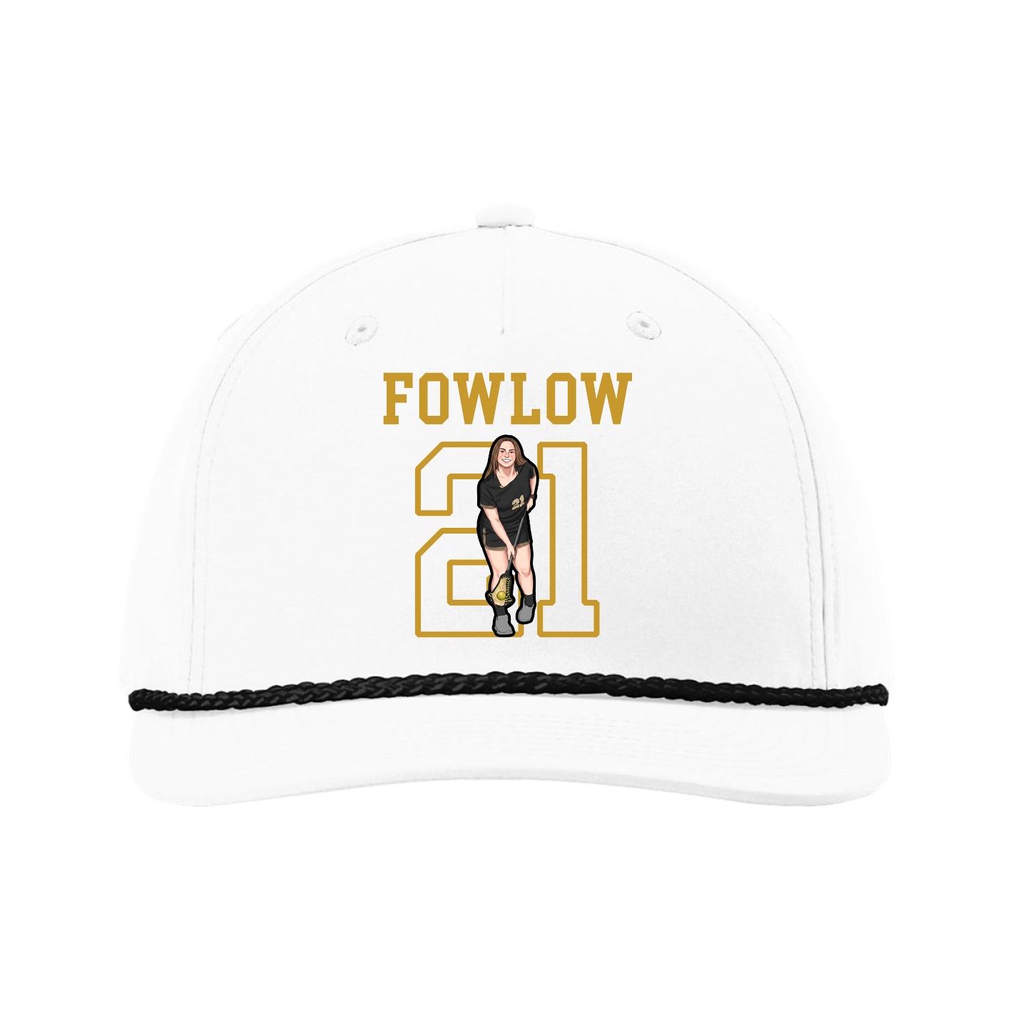 Five-Panel Classic Rope Cap — Shirsey in White
