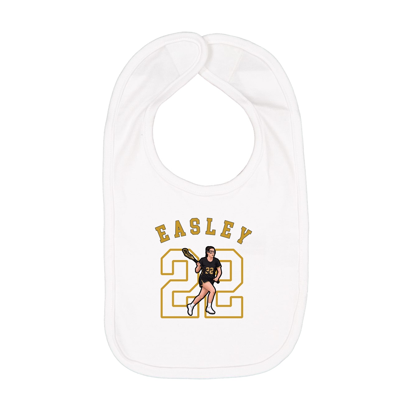 Infant Bib — Shirsey Arch in White