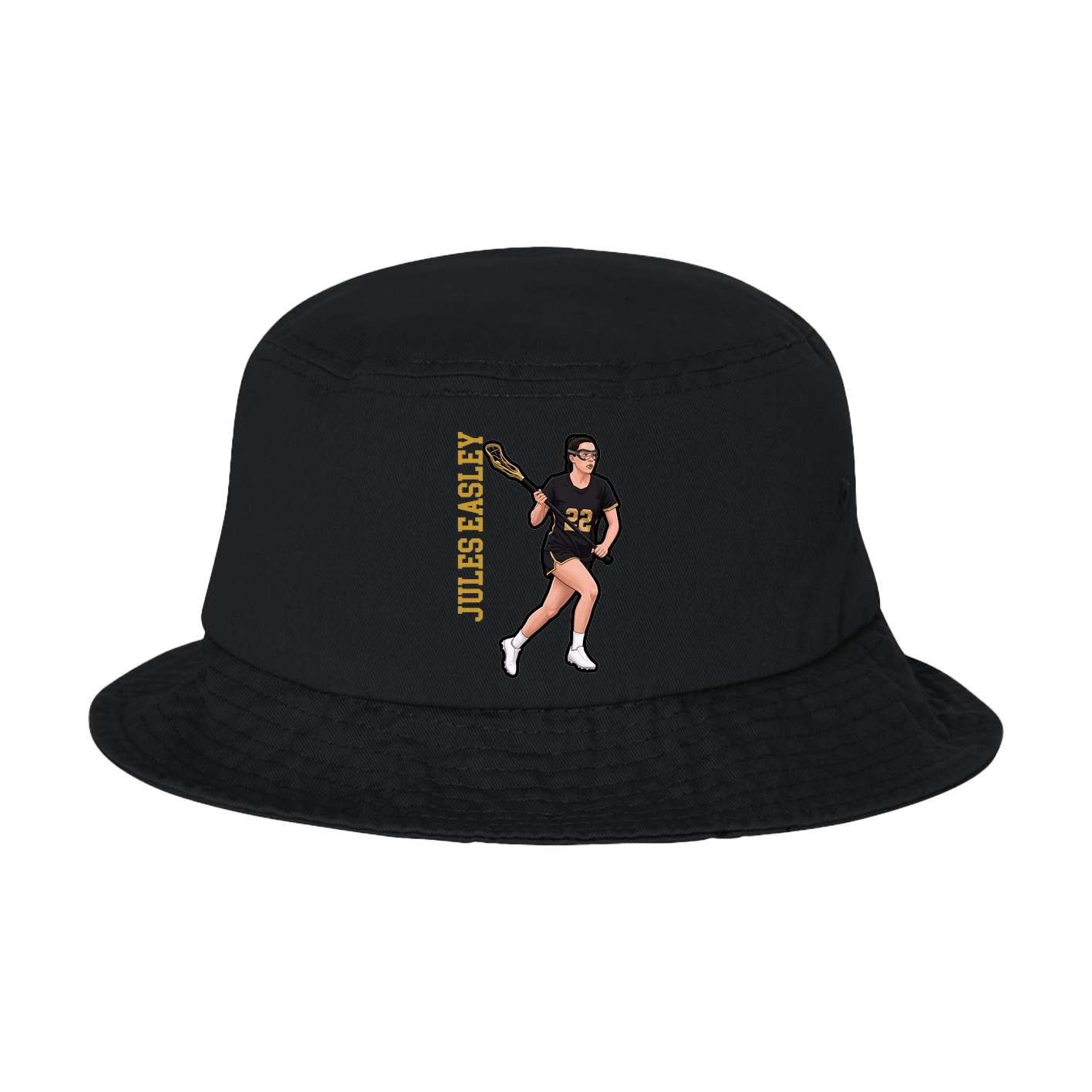 Bucket Cap — Name Vertical in Black
