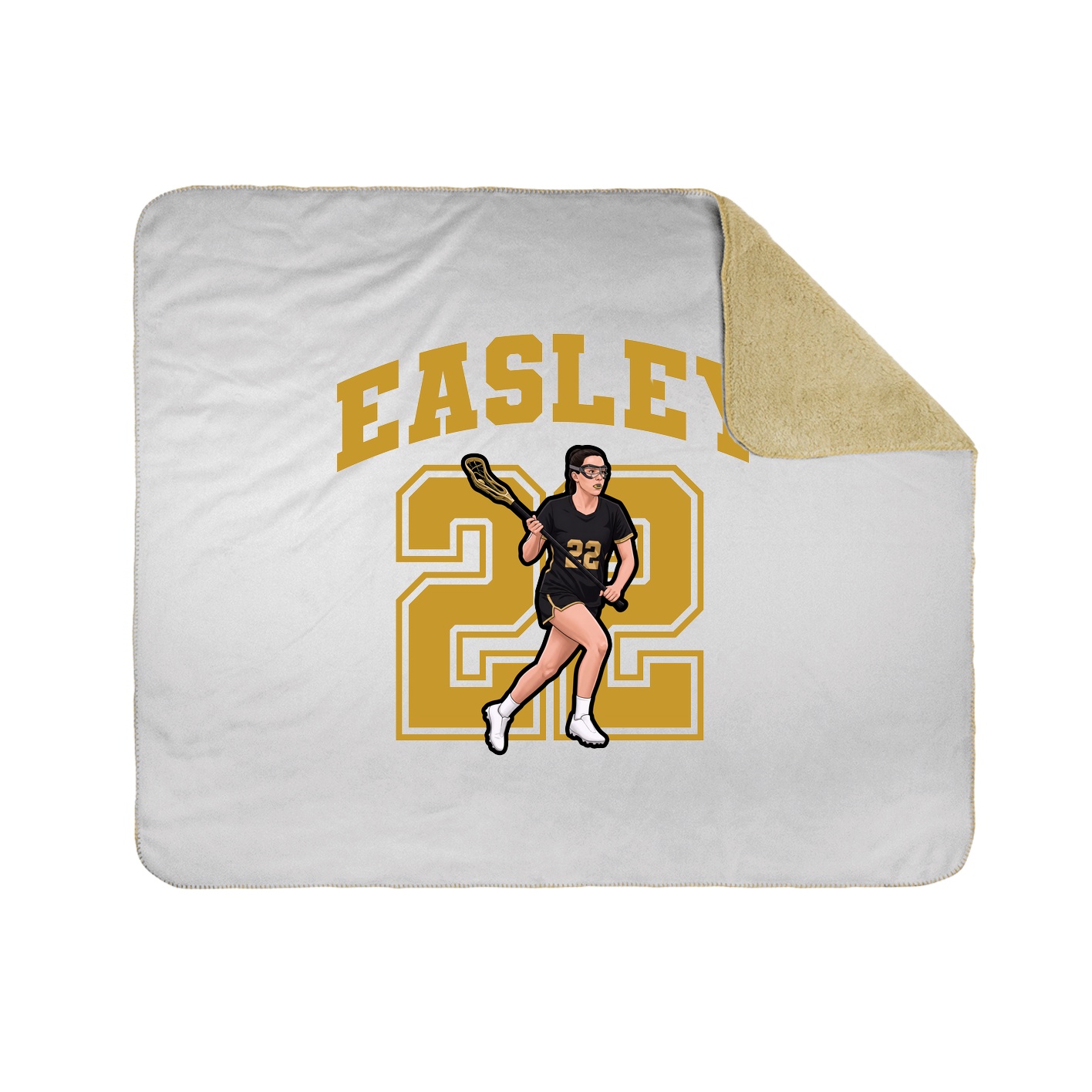 Throw Blanket — Number in White