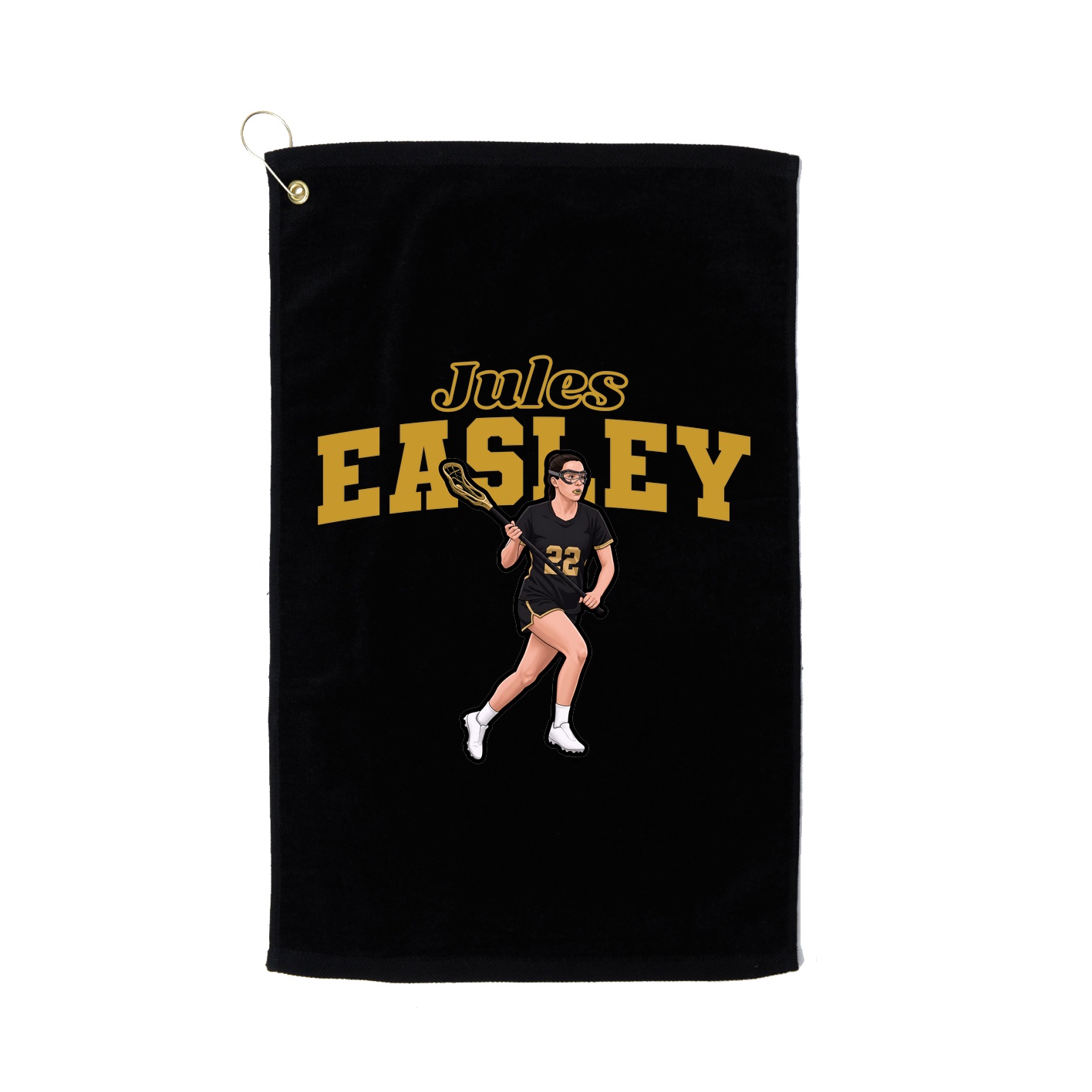 Golf Towel — Name Arch in Black