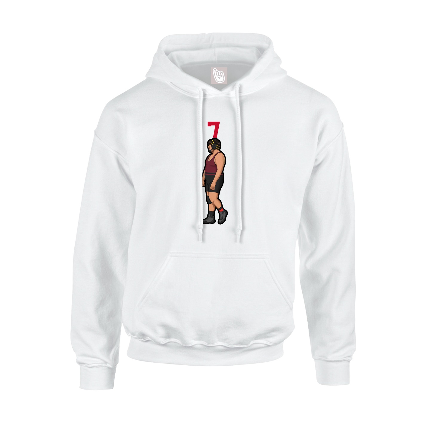 Youth Hoodie — Number Top in White