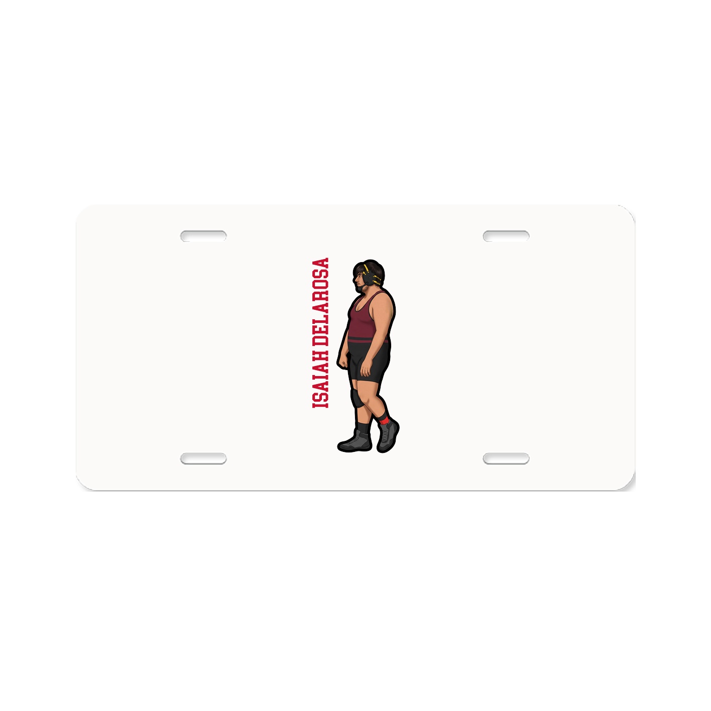 License Plate — Name Vertical in Classic
