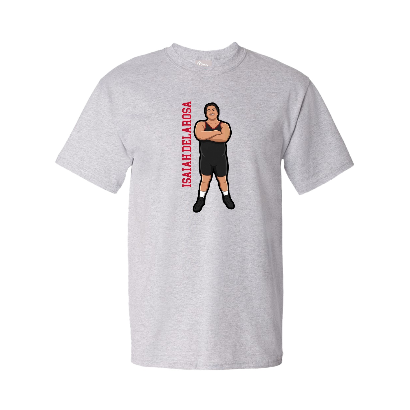 Tee — Name Vertical in Grey