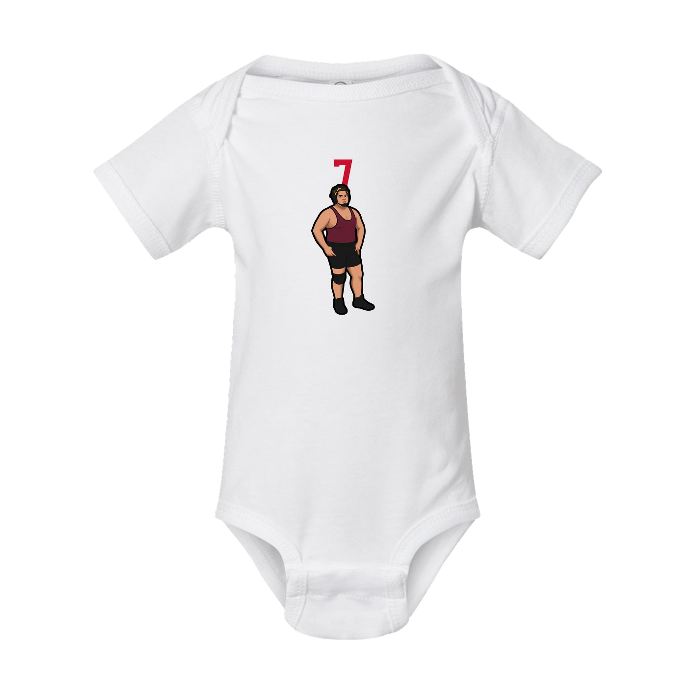Baby Onesie — Number Top in White