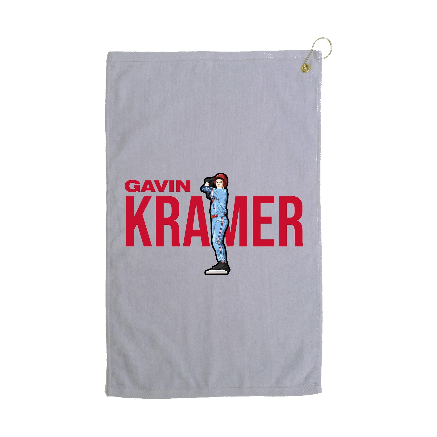 Golf Towel — Player Name in Grey