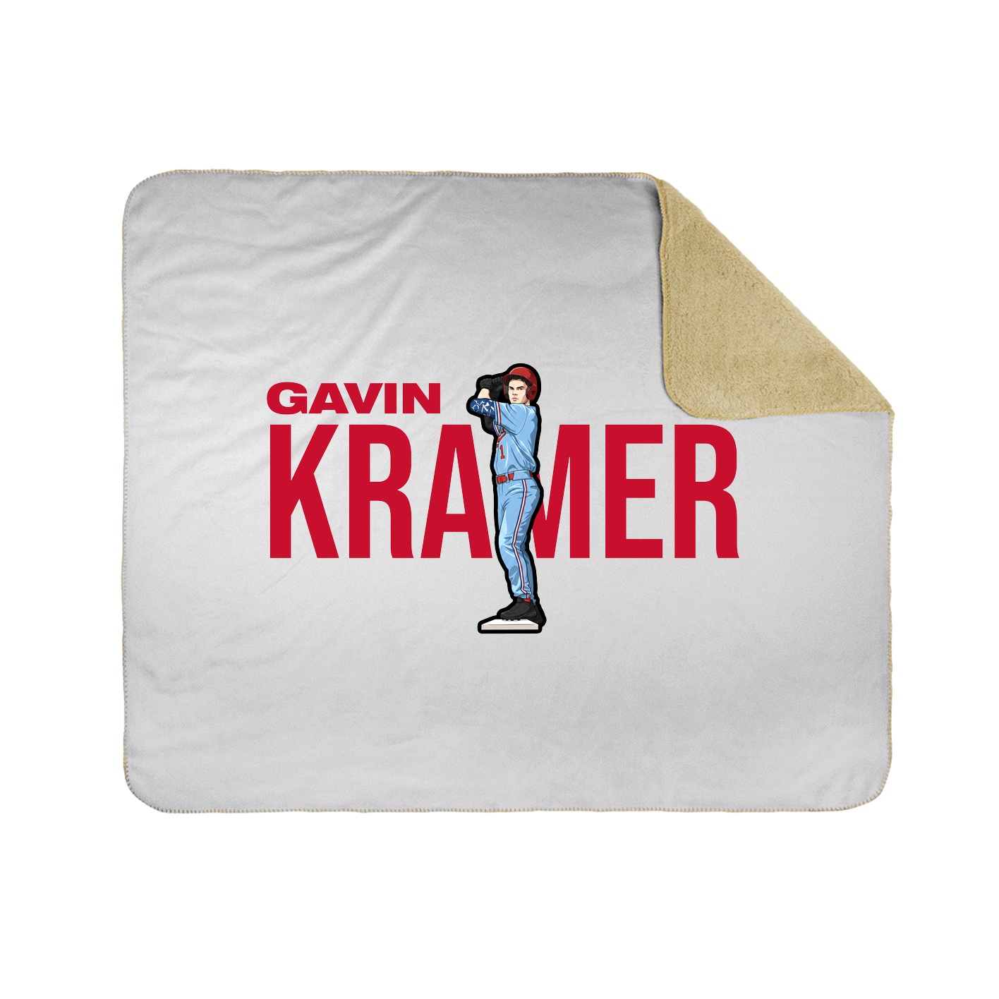 Throw Blanket — Player Name in White