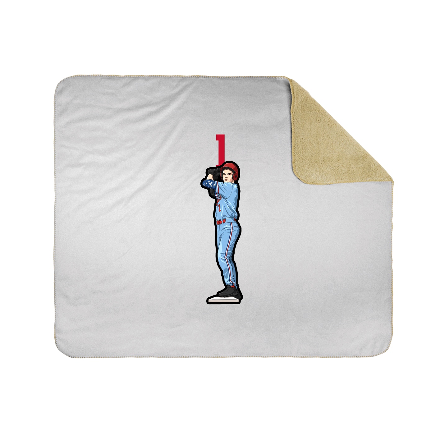 Throw Blanket — Number Top in White