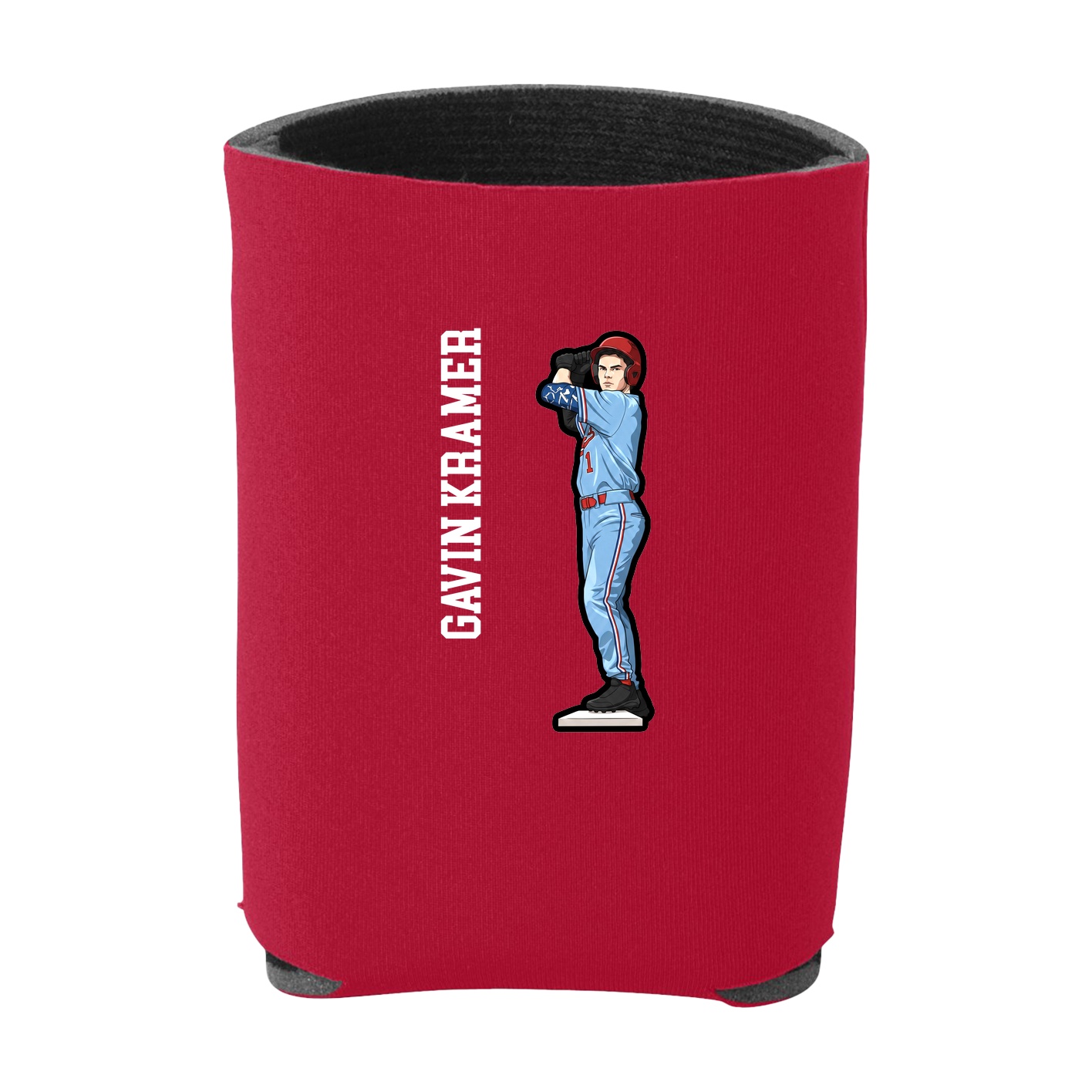 Can Holder — Name Vertical in Red