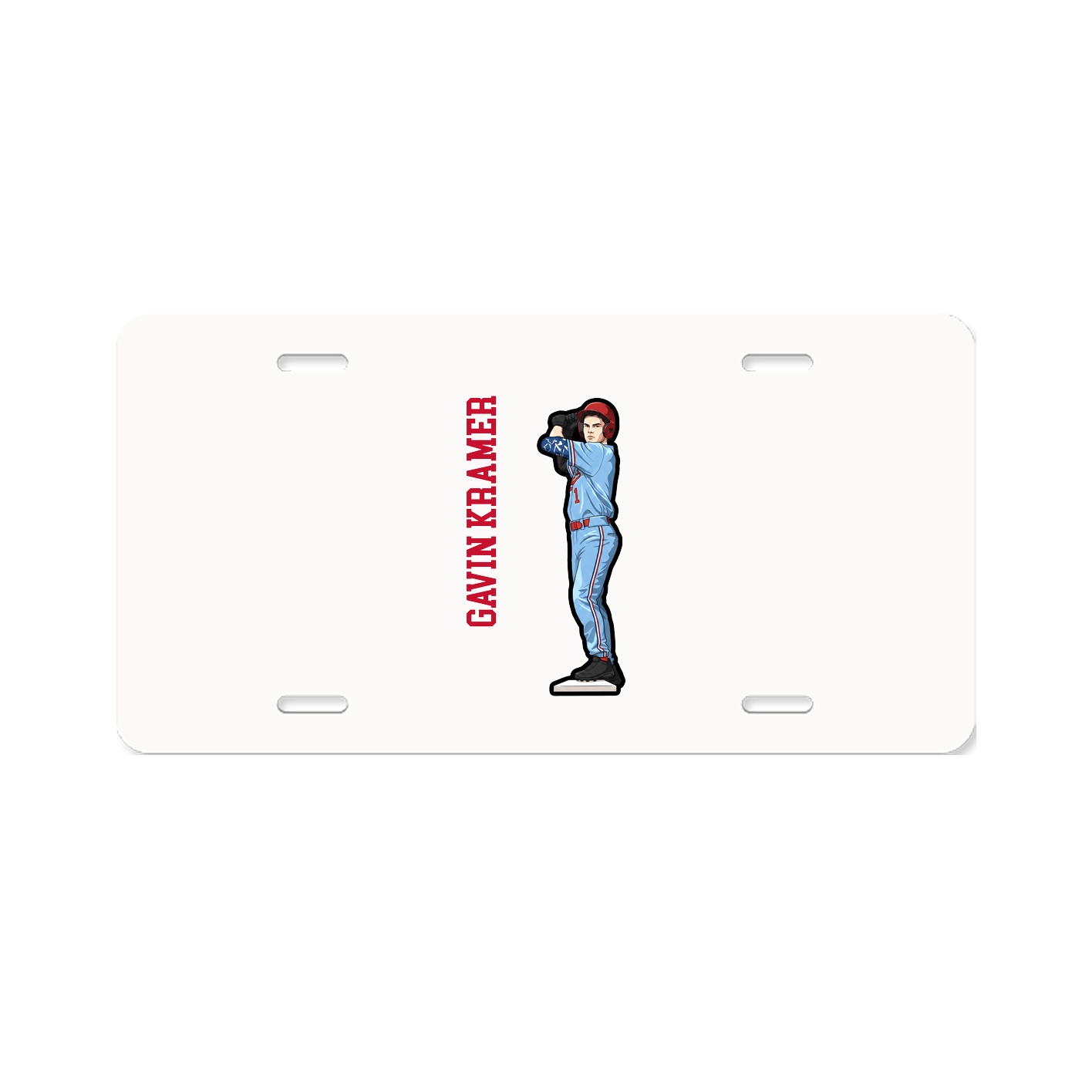 License Plate — Name Vertical in Classic