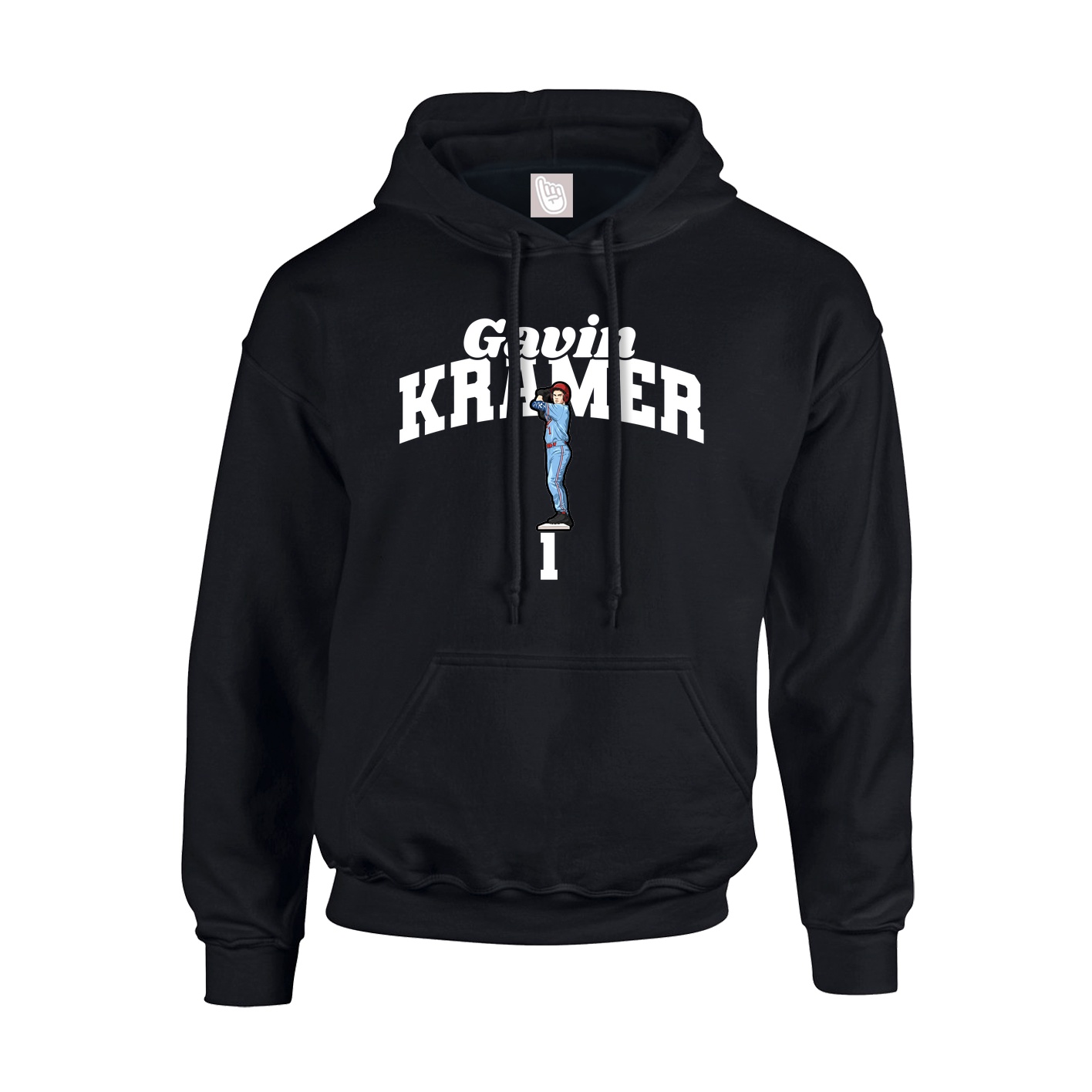 Youth Hoodie — Signature Arch in Black
