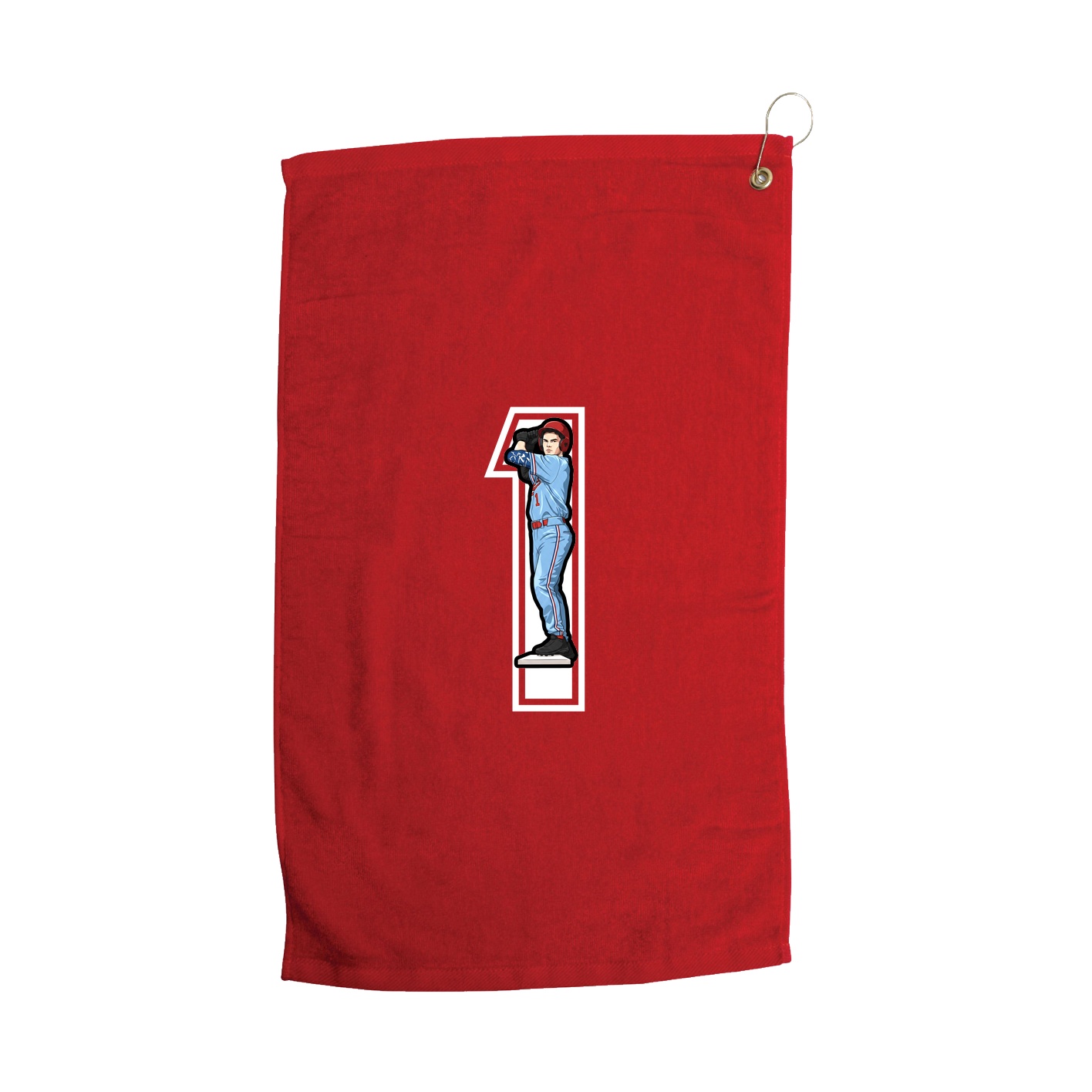 Golf Towel — Number in Red