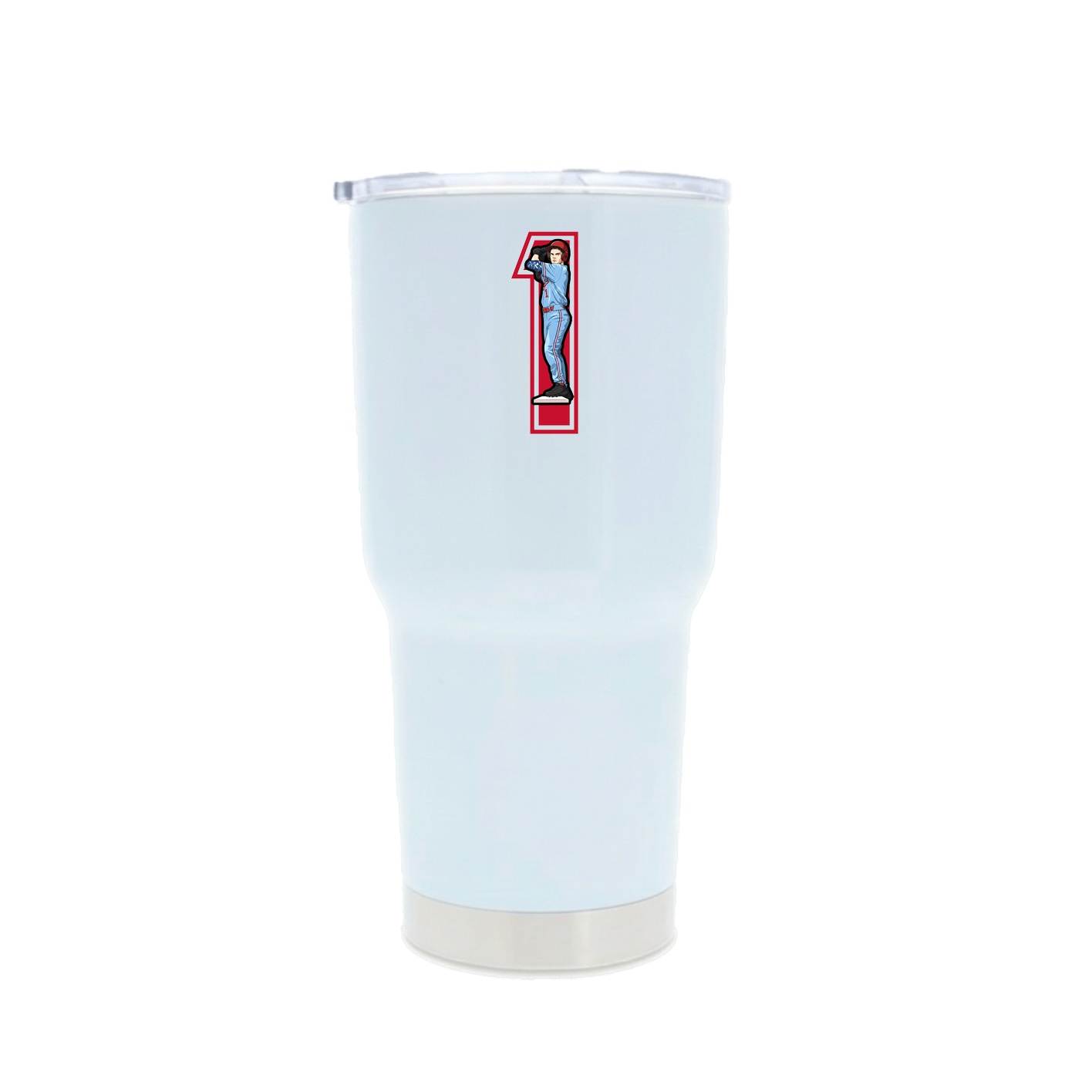 30oz Stainless Steel Tumbler — Number in White