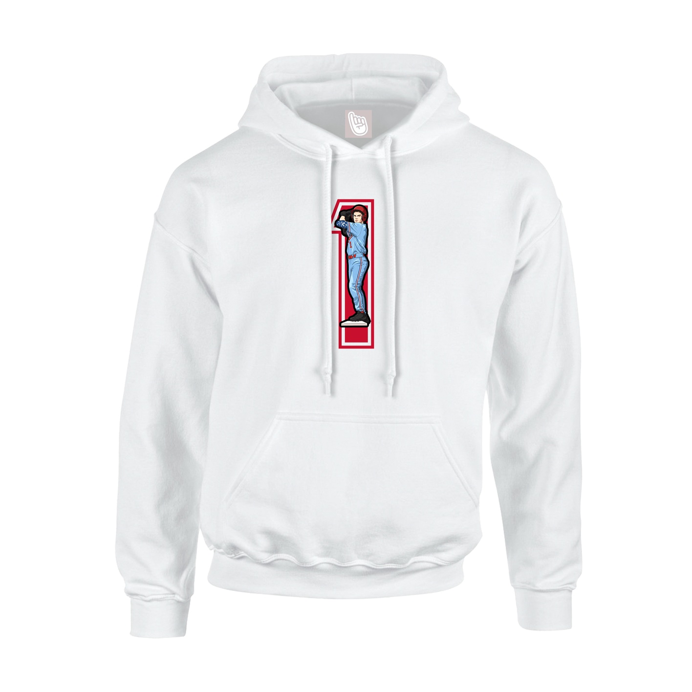 Hoodie — Number in White