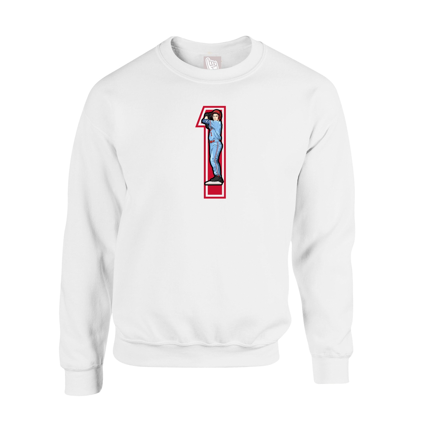 Fleece Crew — Number in White