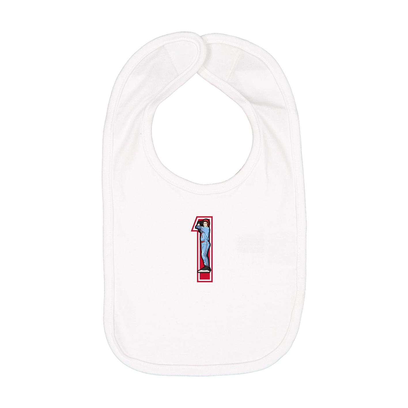 Infant Bib — Number in White