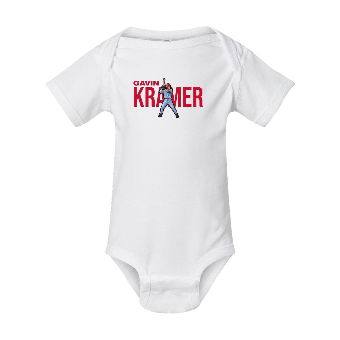 Baby Onesie — Player Name in White