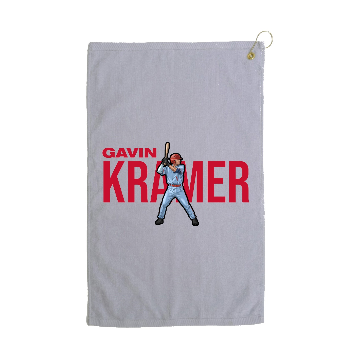 Golf Towel — Player Name in Grey