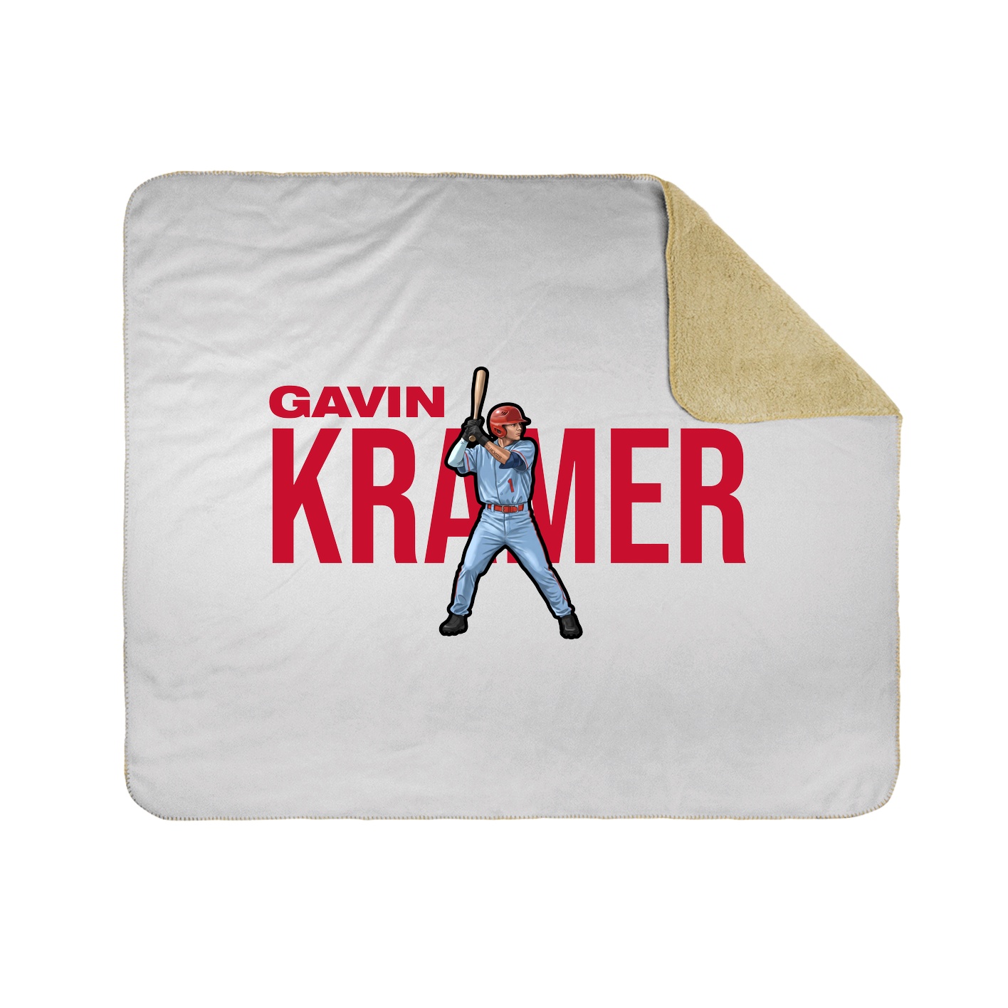 Throw Blanket — Player Name in White