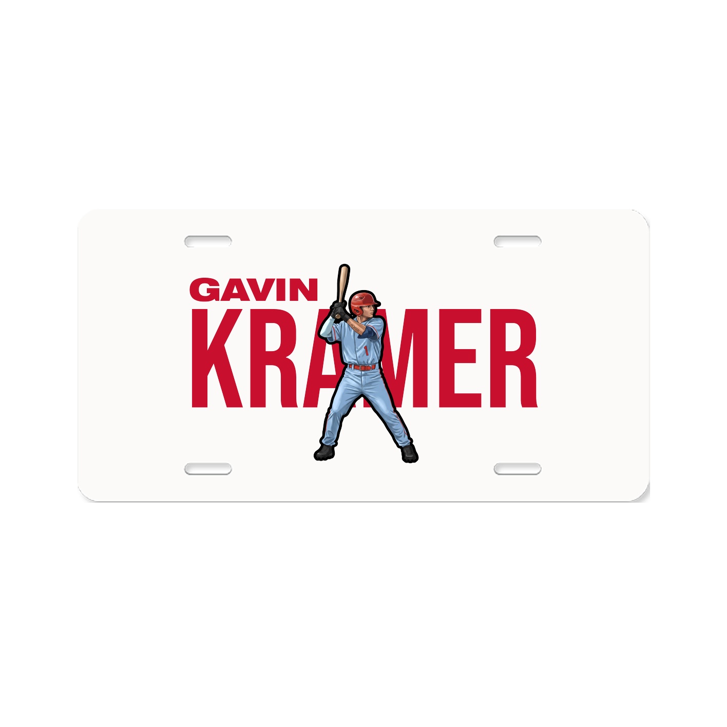 License Plate — Player Name in Classic