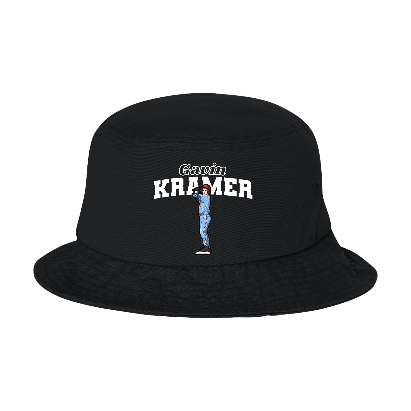 Bucket Cap — Name Arch in Black
